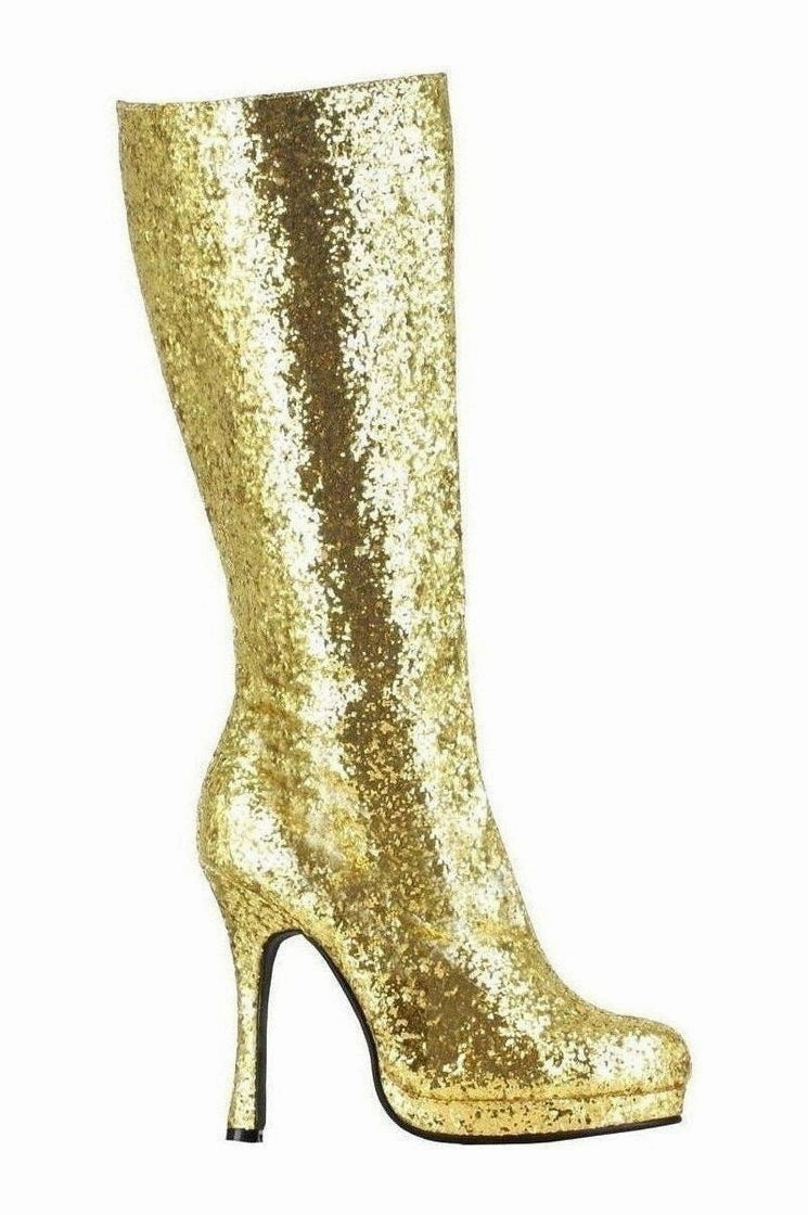 421-ZARA Knee Boot  | Gold  Glitter
