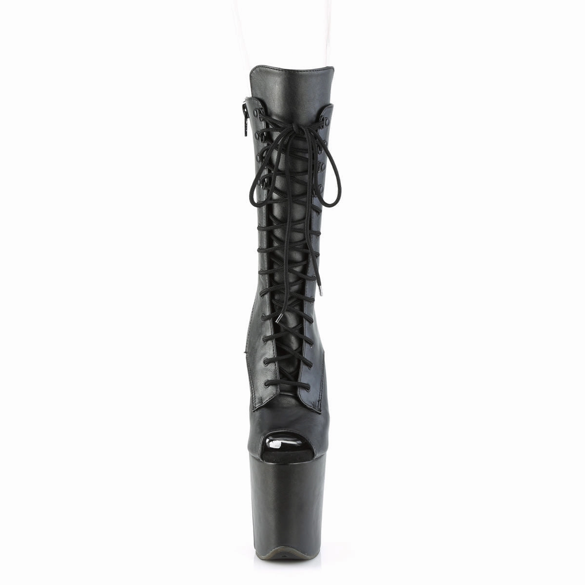 8 Inch Heel FLAMINGO-1051WR Black Pu