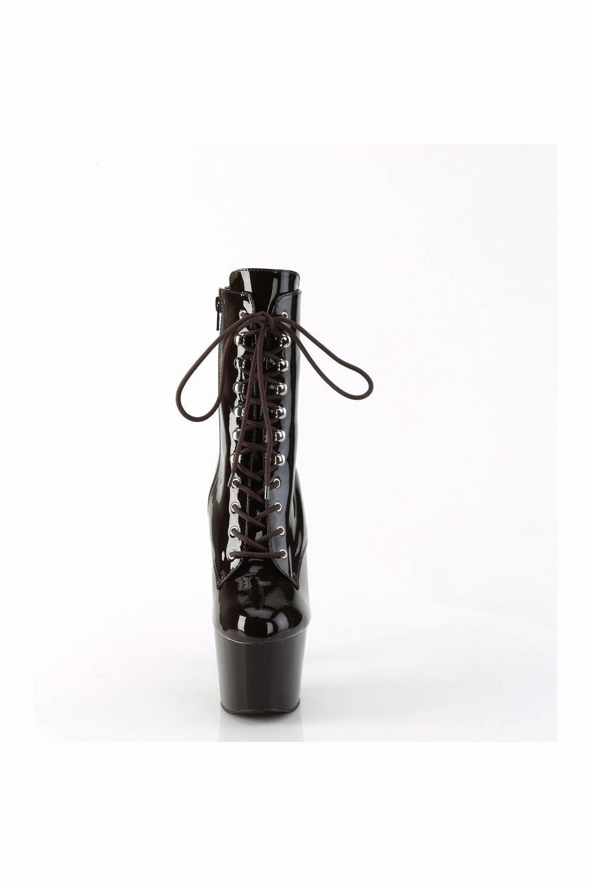 ADORE-1020 Brown Patent Ankle Boot
