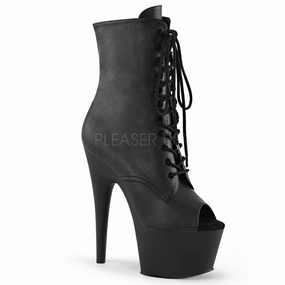 ADORE-1021  Black Faux Leather/Black Matte