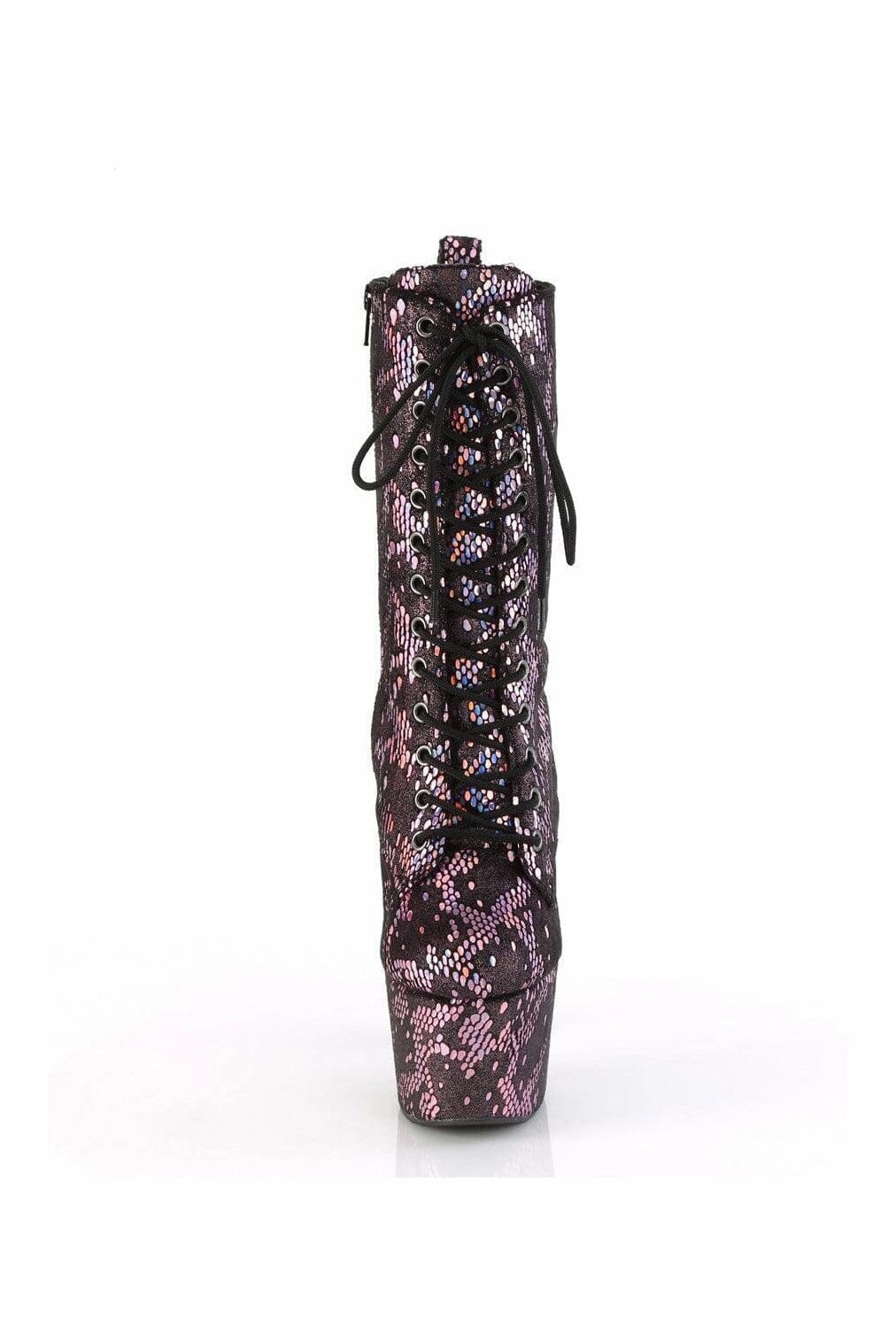 ADORE-1040SPF Pink Snake Print Ankle Boot