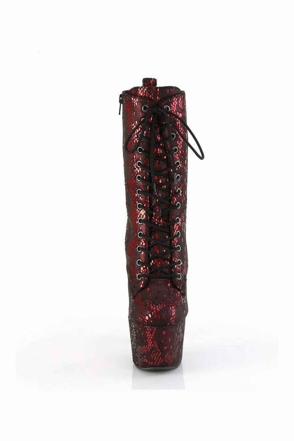 ADORE-1040SPF Red Snake Print Ankle Boot