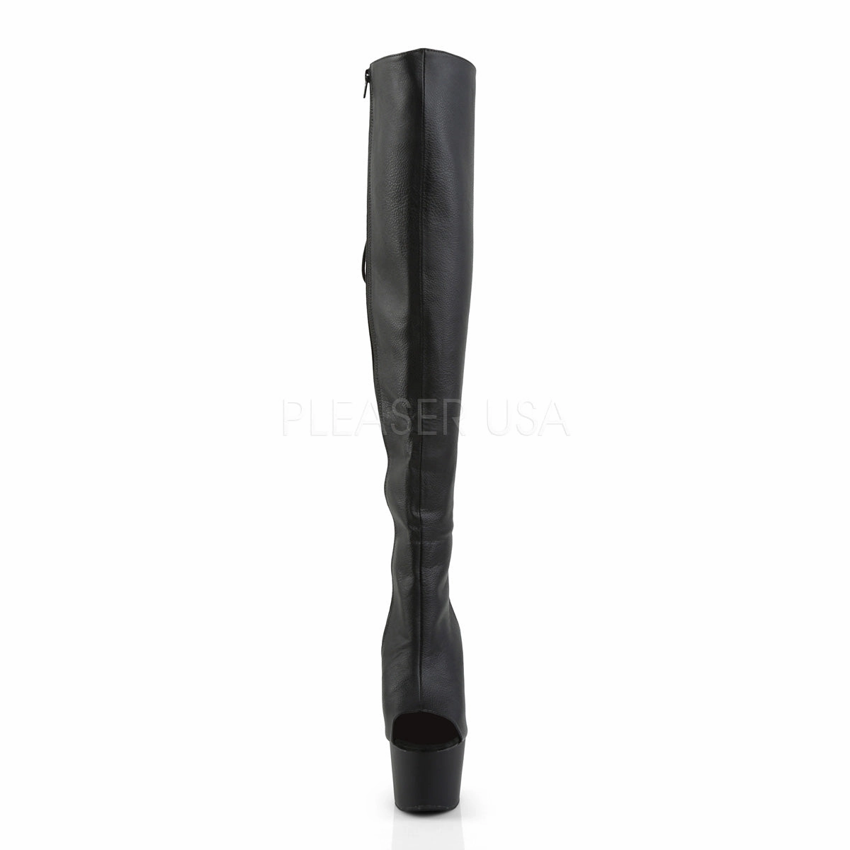 ADORE-3019  Black Faux Leather/Black Matte