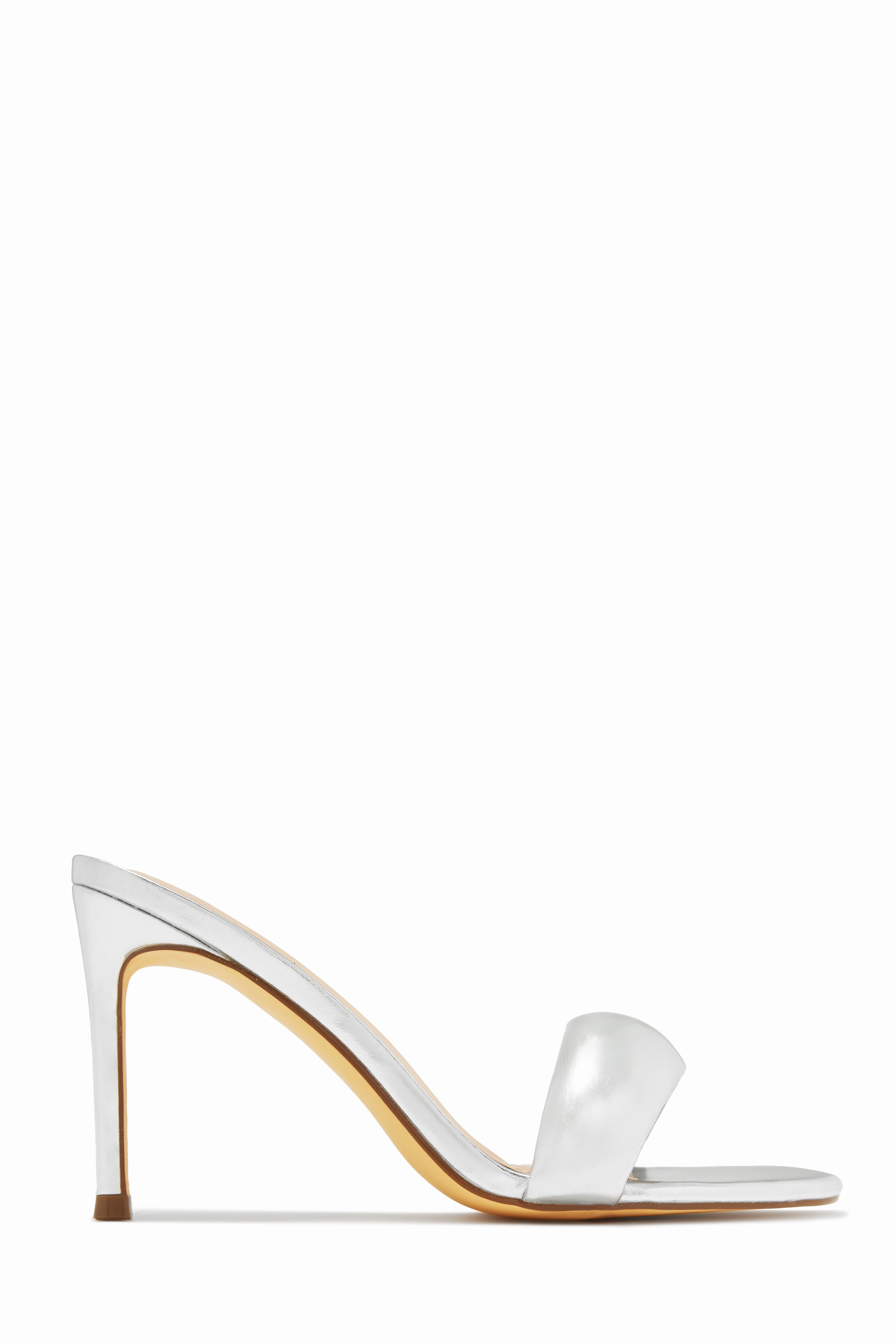 Alisha Mid Heel Mules - Silver