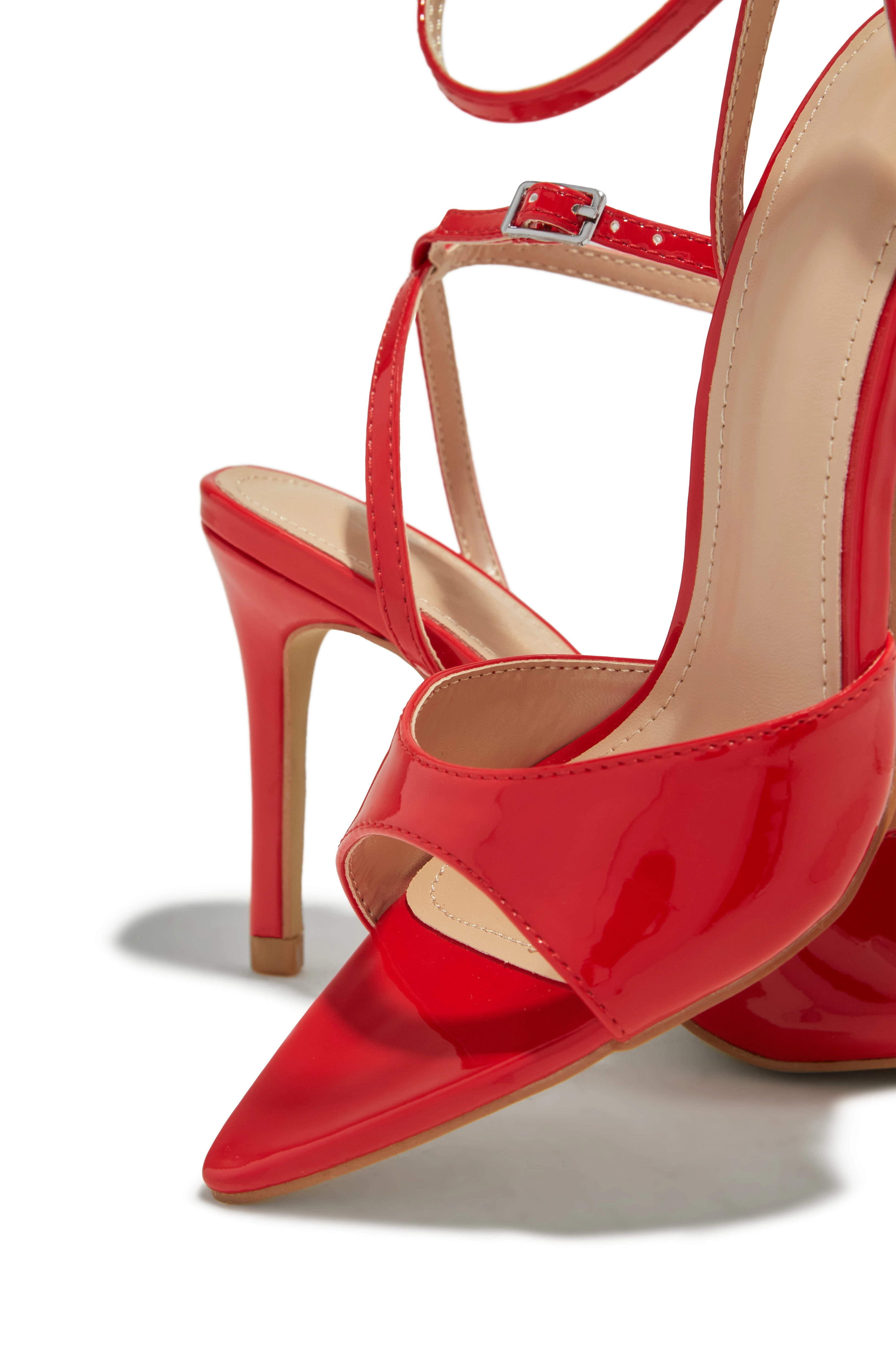 Amanda Single Sole Heels - Red