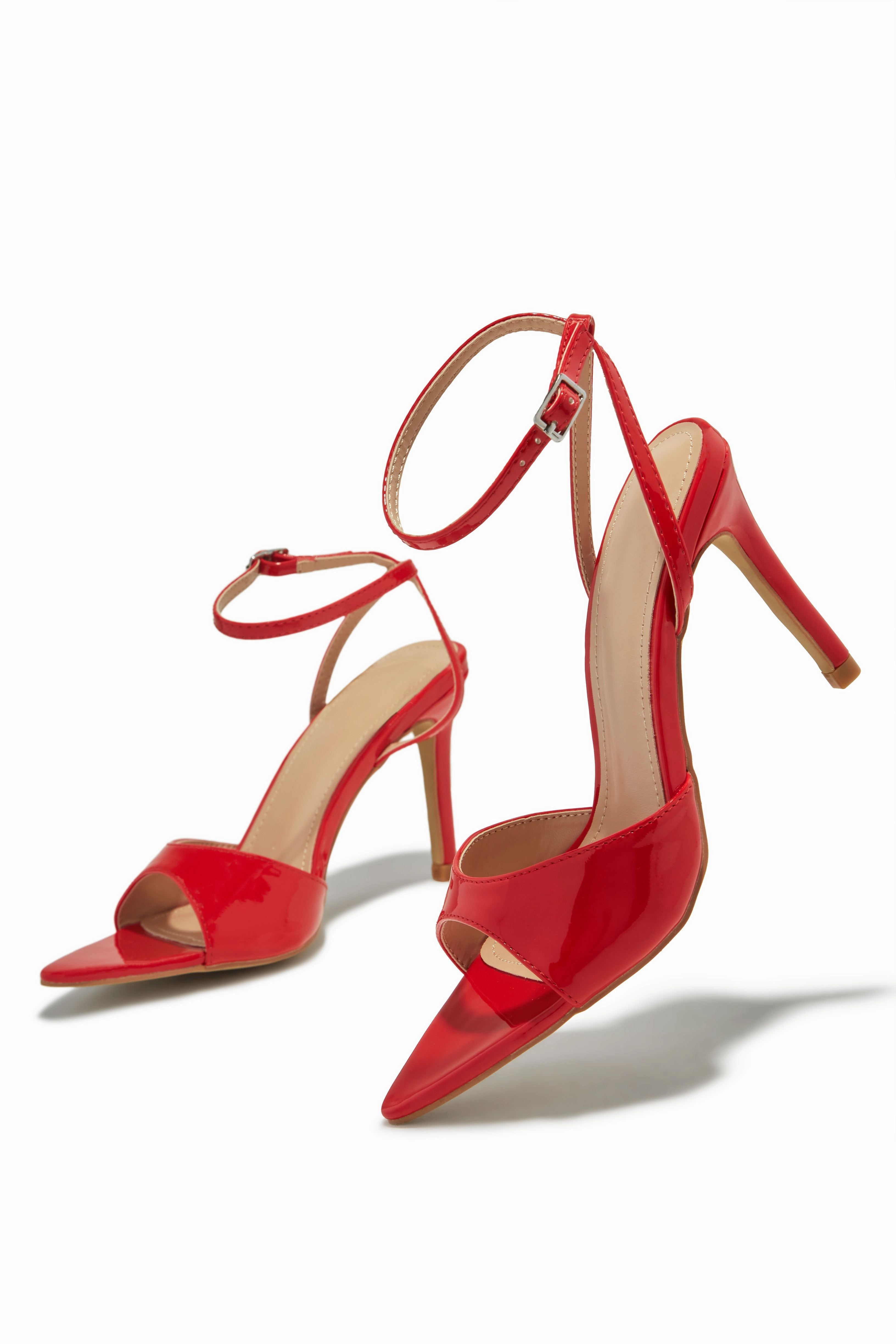 Amanda Single Sole Heels - Red