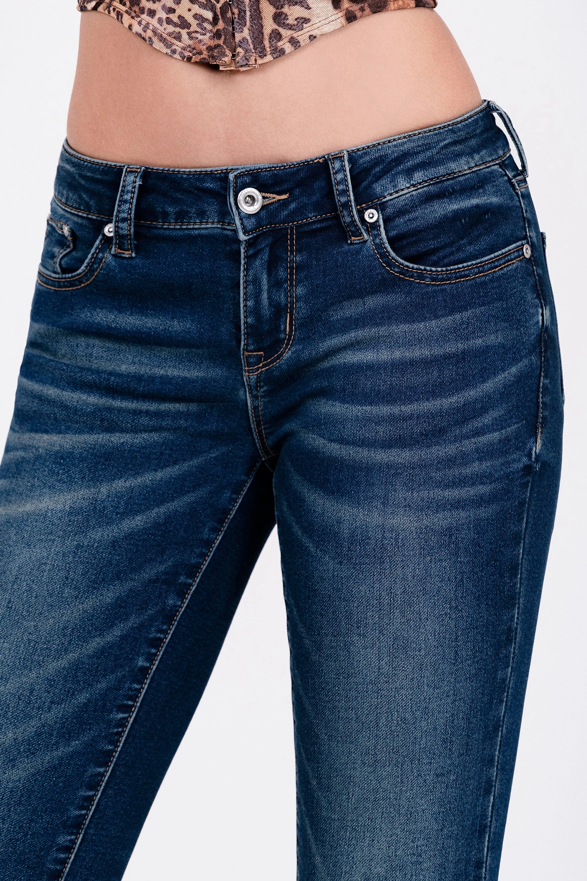 Basic Soft Denim Mid Rise Skinny Jeans
