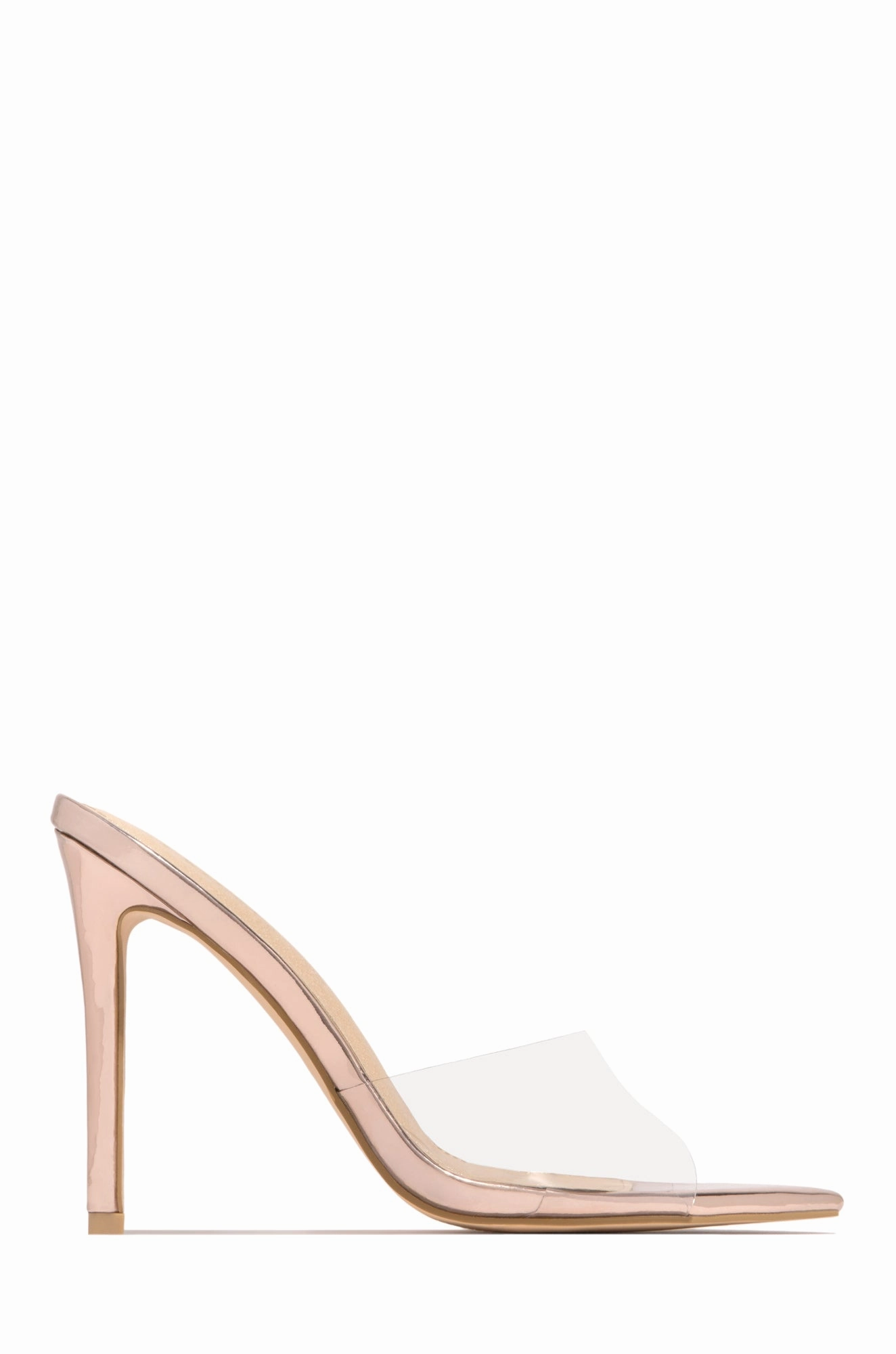 Beauty Blogger Clear Strap Heel Mules - Camel