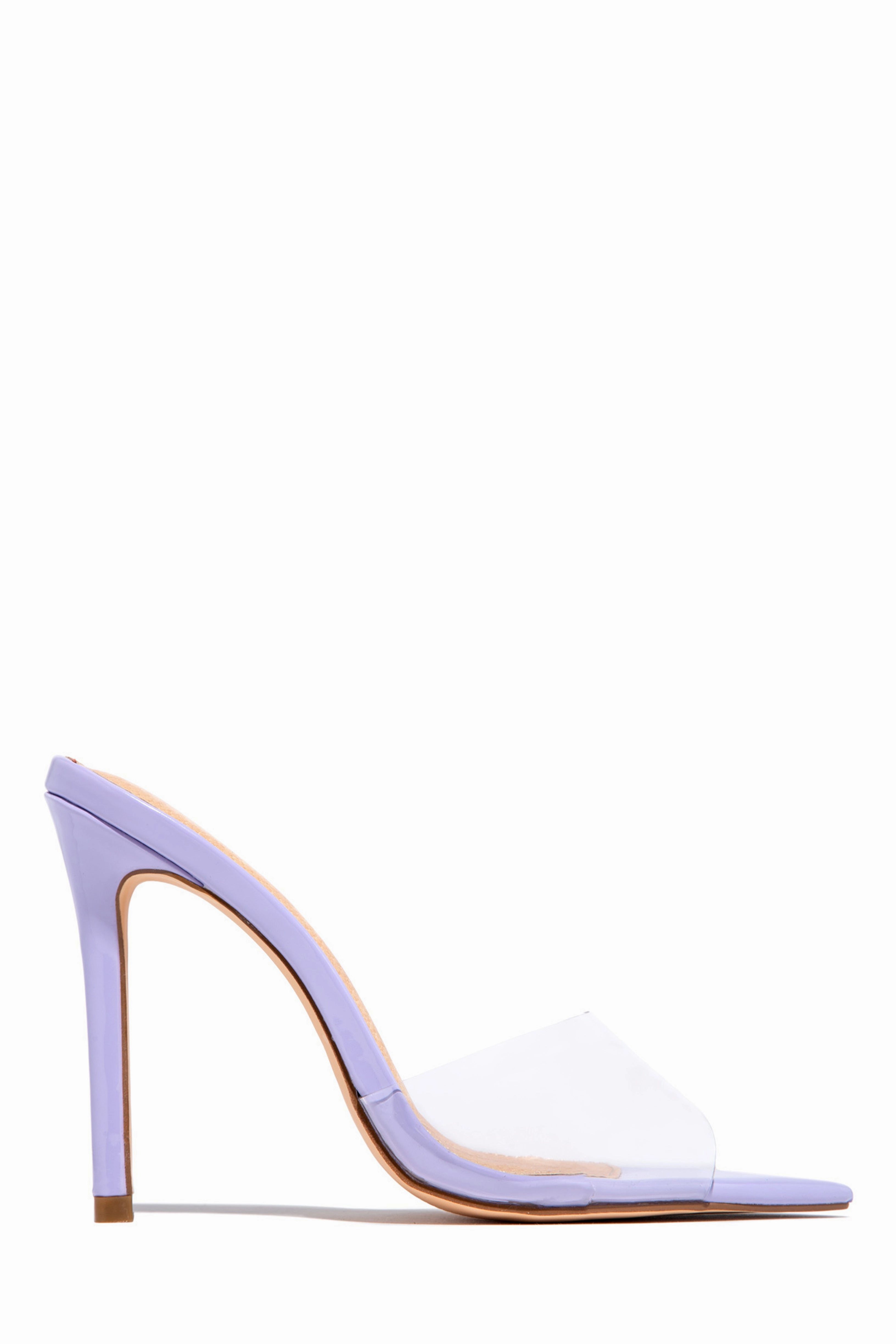Beauty Blogger Clear Strap Heel Mules - Camel