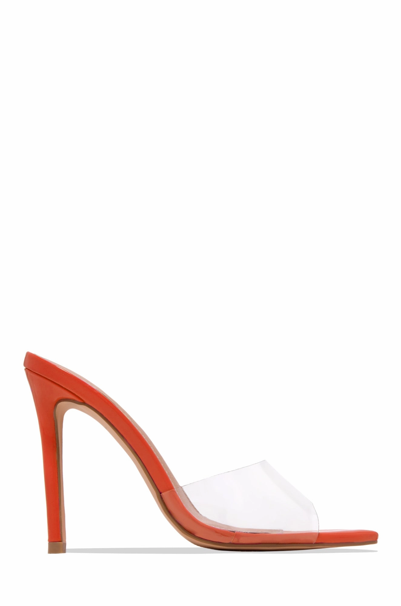 Beauty Blogger Clear Strap Heel Mules - Camel