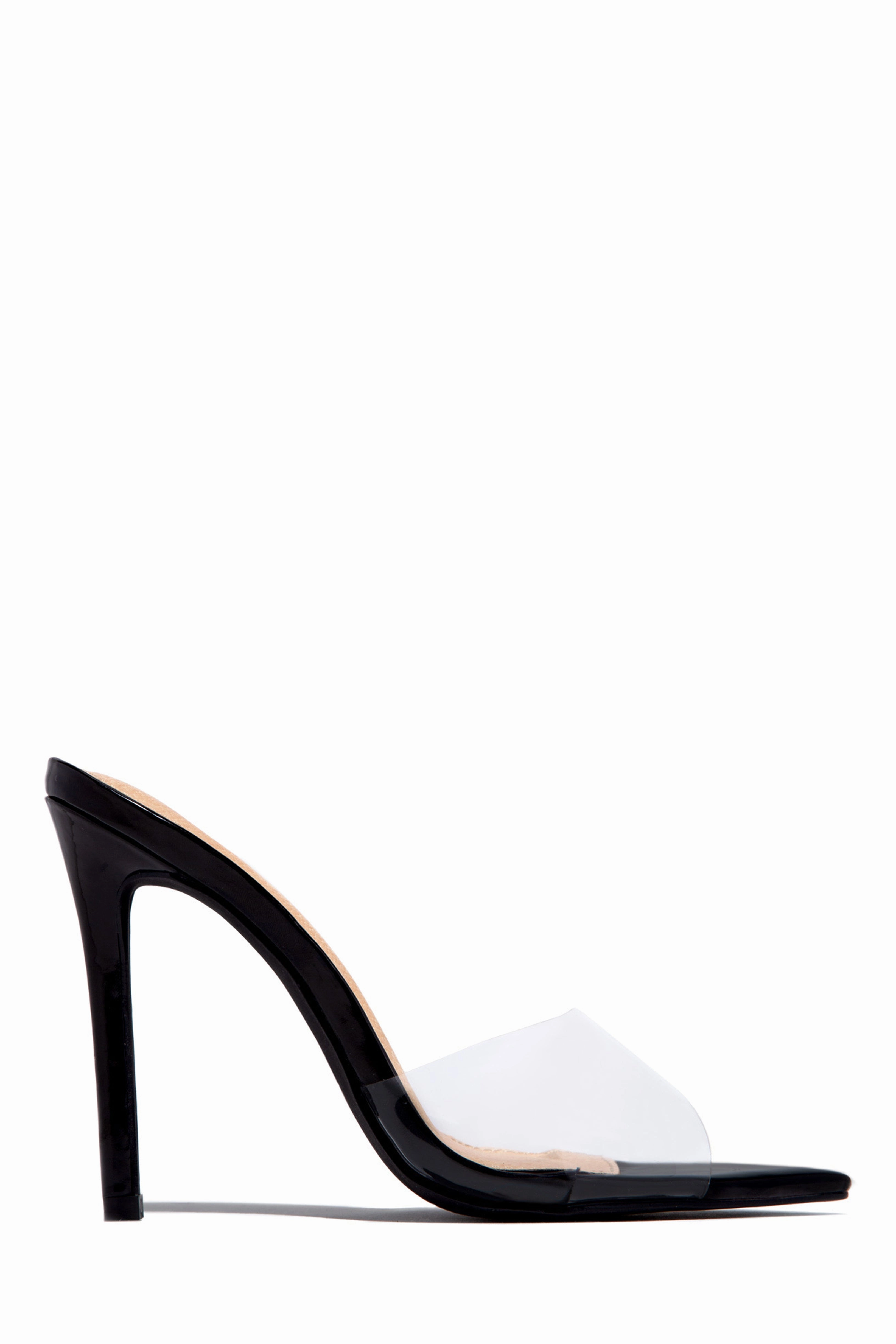 Beauty Blogger Clear Strap Heel Mules - White