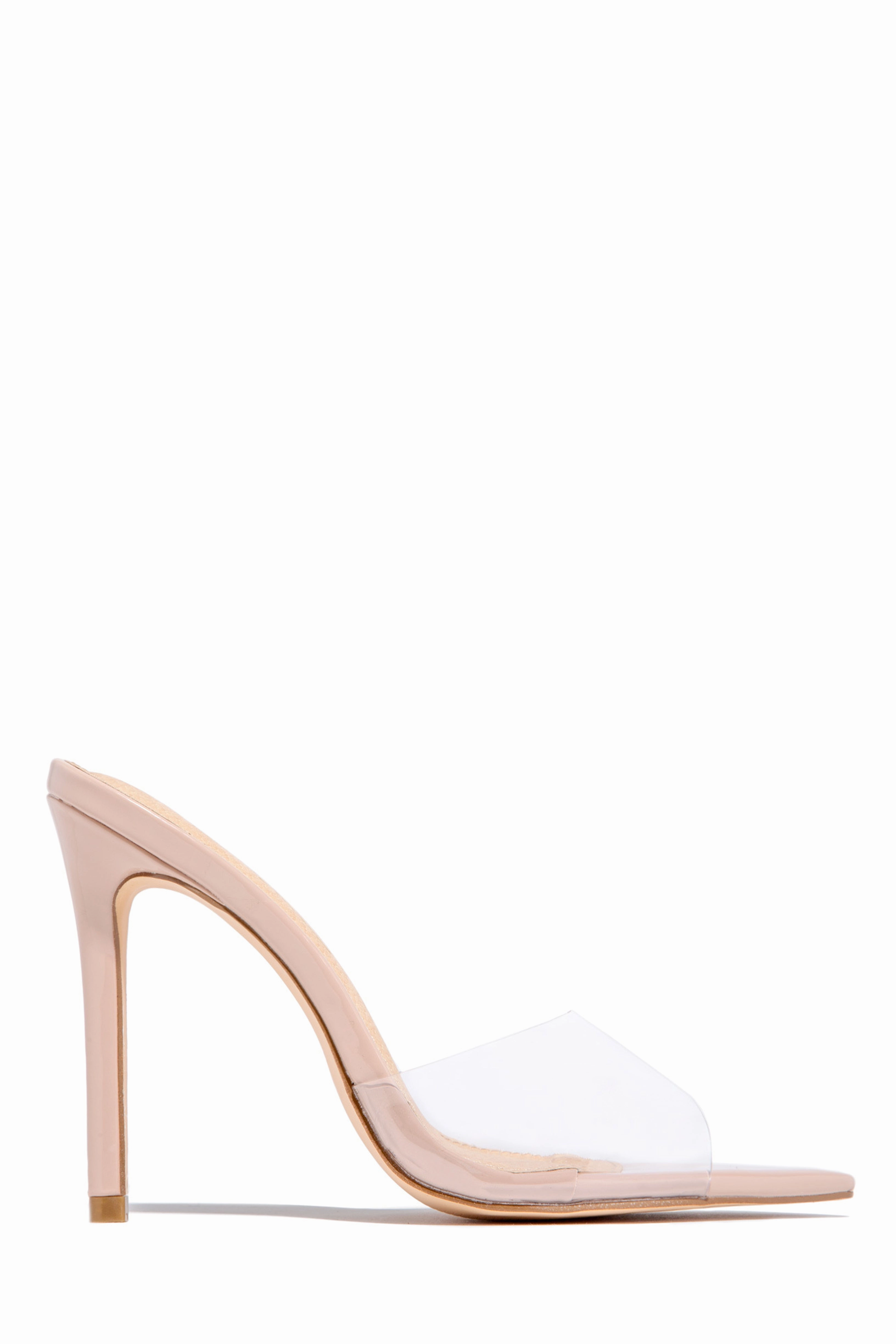 Beauty Blogger Clear Strap Heel Mules - White