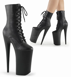 BEYOND-1020  Black Faux Leather/Black Matte