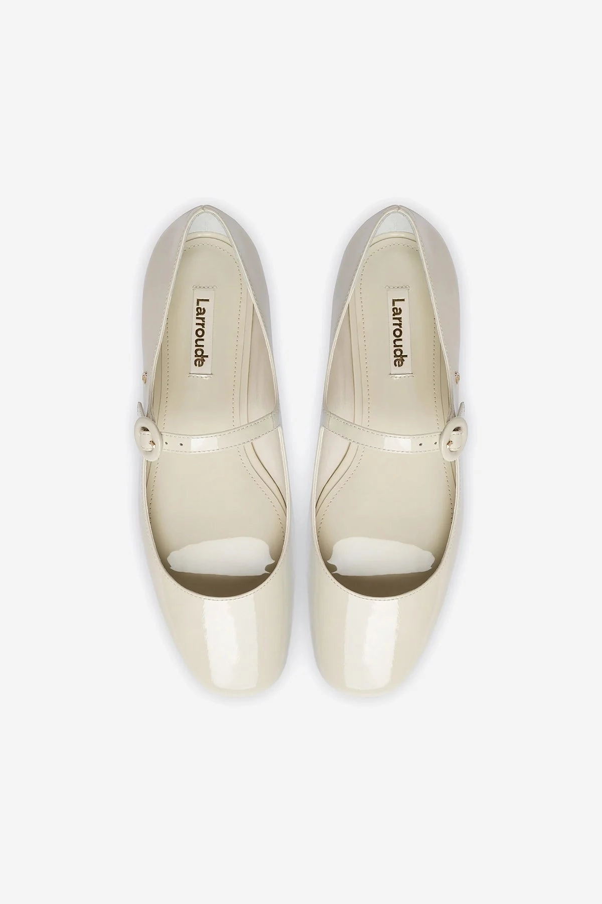 Blair Ballet Flat In Ivory Patent Leather