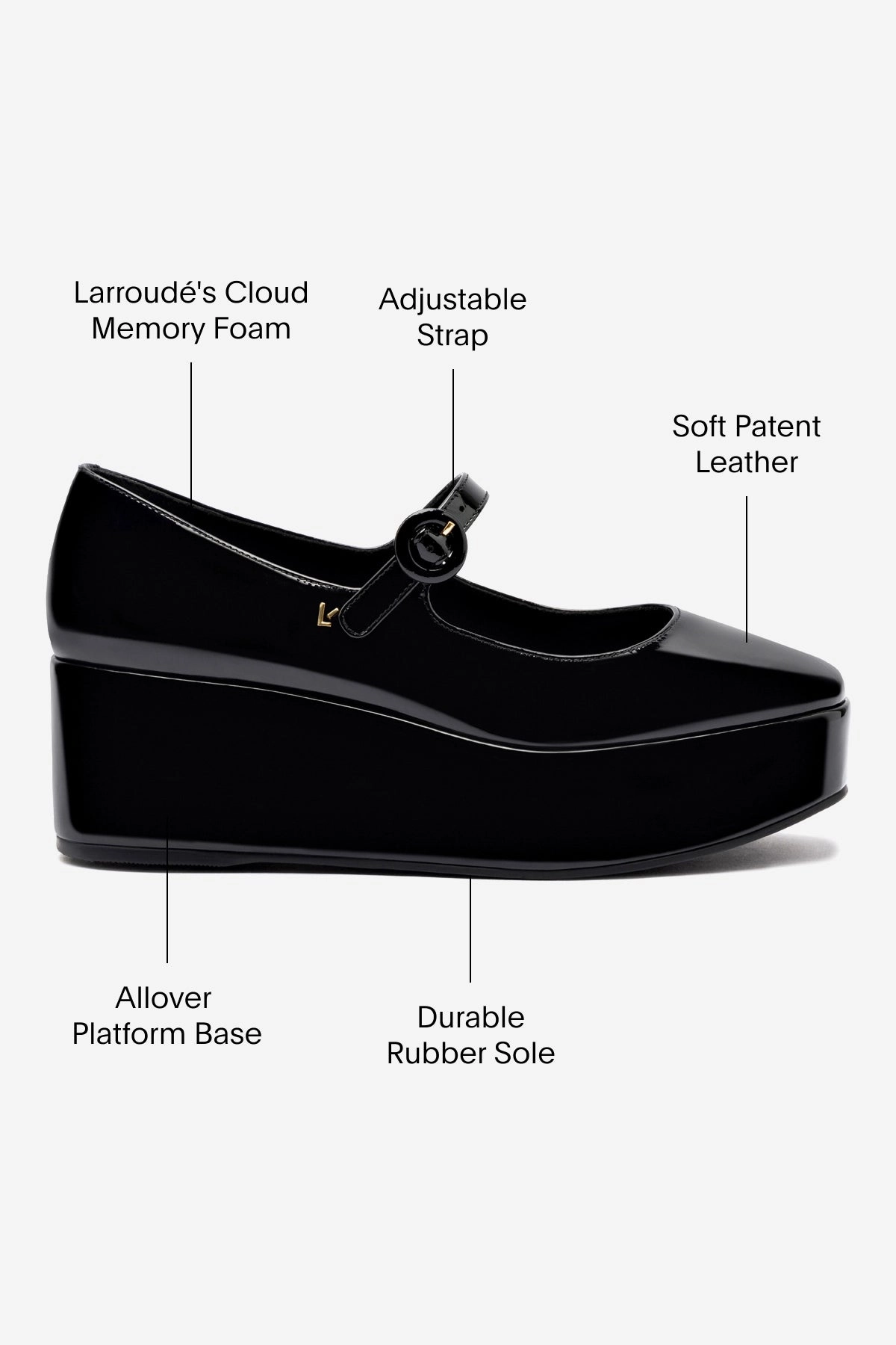 Blair Flatform In Black Patent Leather