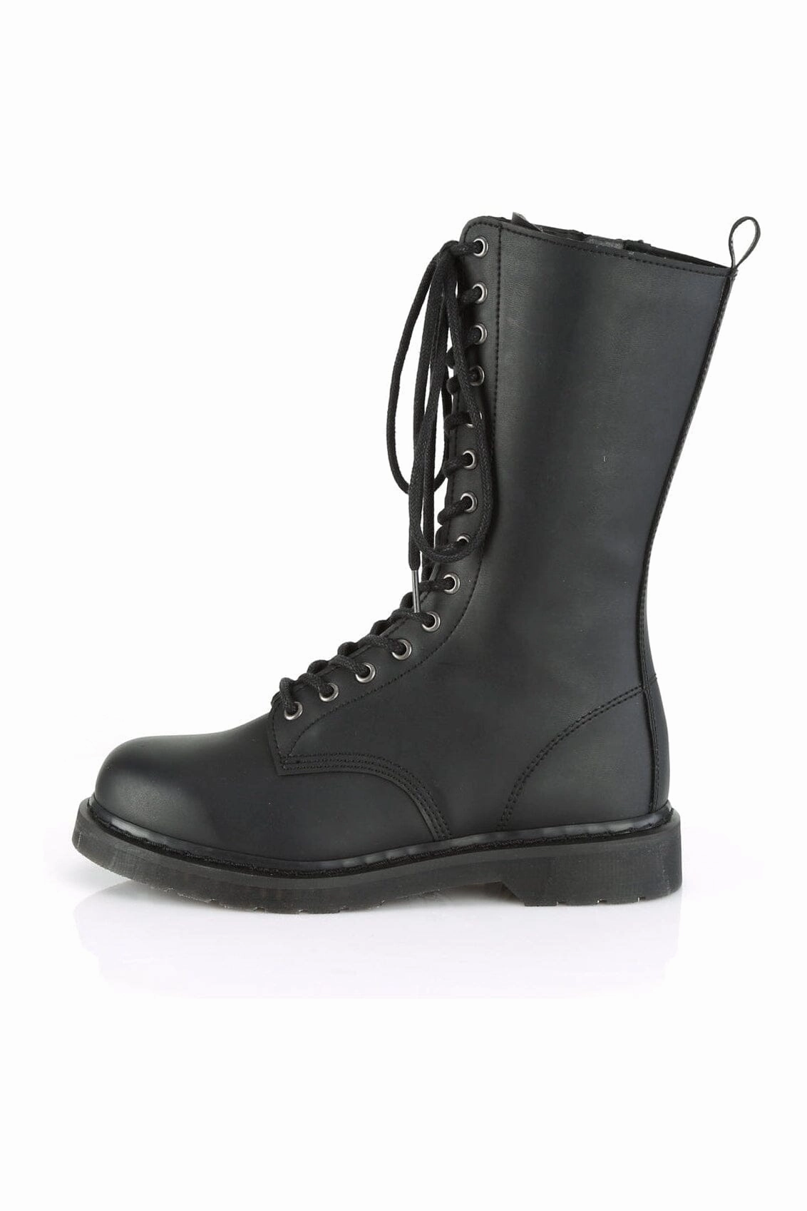 BOLT-300 Black Vegan Leather Knee Boot