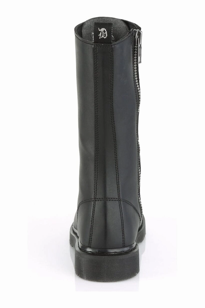 BOLT-300 Black Vegan Leather Knee Boot