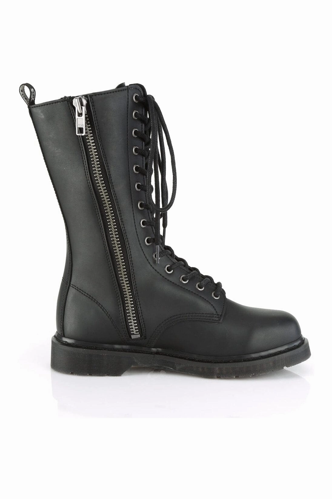 BOLT-300 Black Vegan Leather Knee Boot