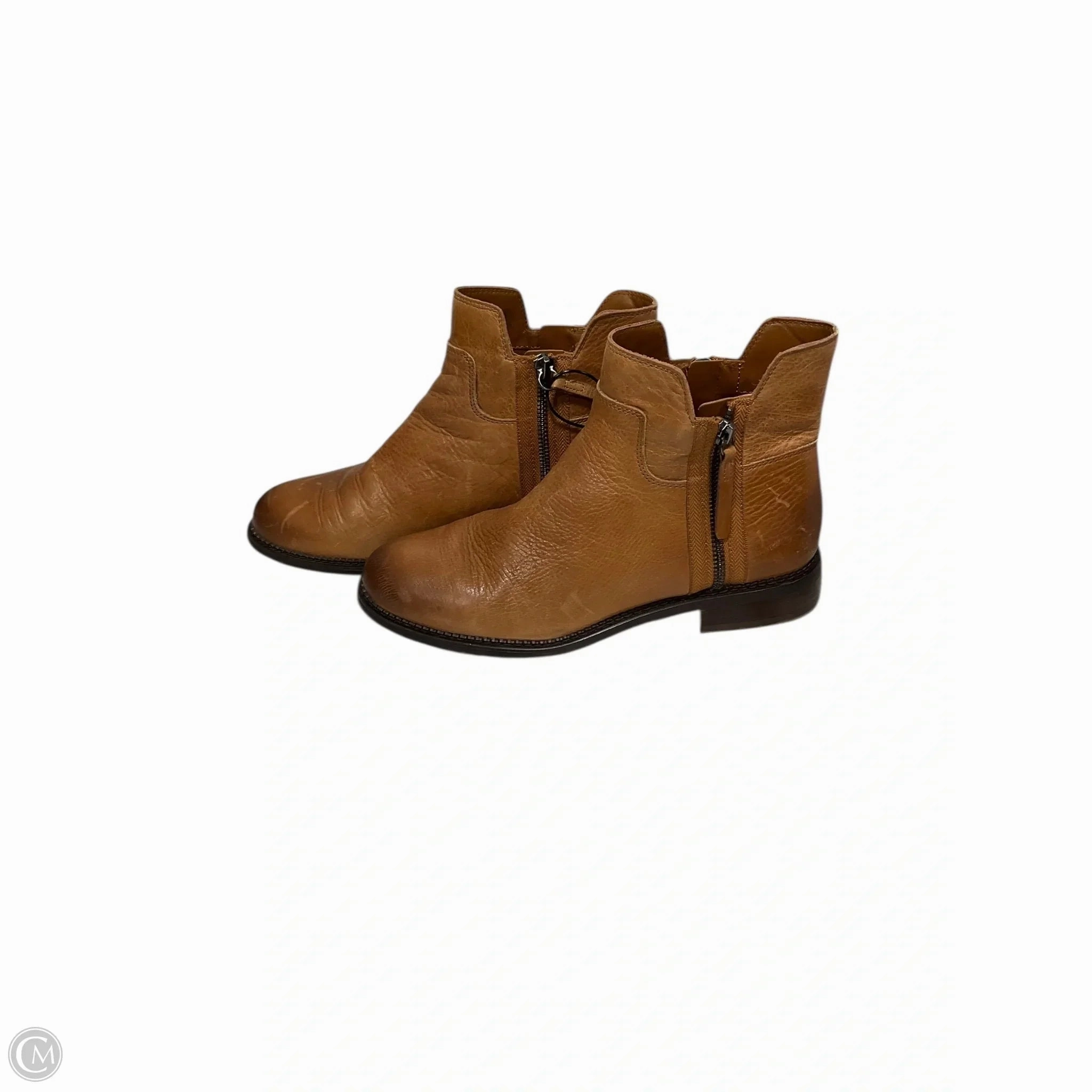 Boots Ankle Flats By Franco Sarto In Tan, Size: 9