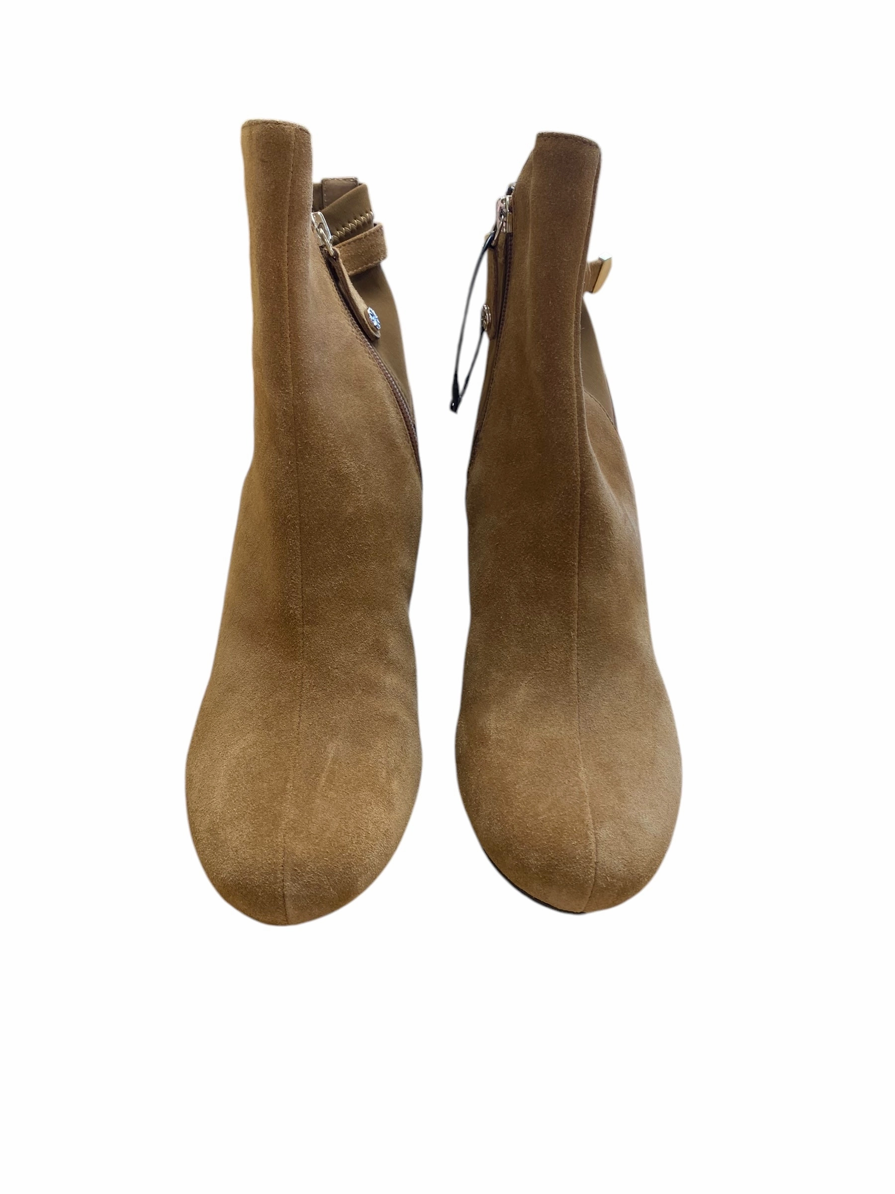 Boots Ankle Heels By Isaac Mizrahi Live Qvc In Tan, Size: 8.5