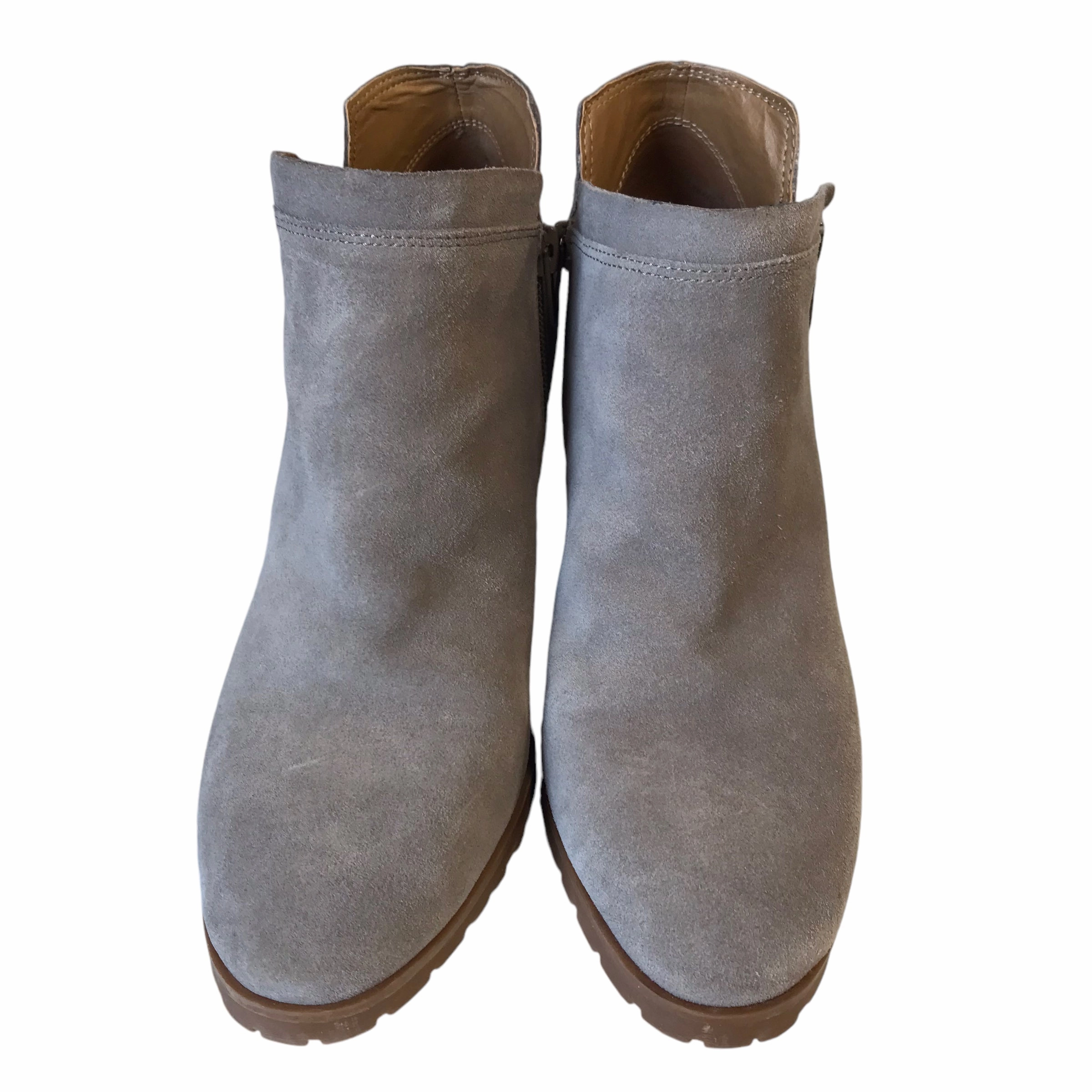 Boots Ankle Heels By Lucky Brand In Tan, Size:7.5