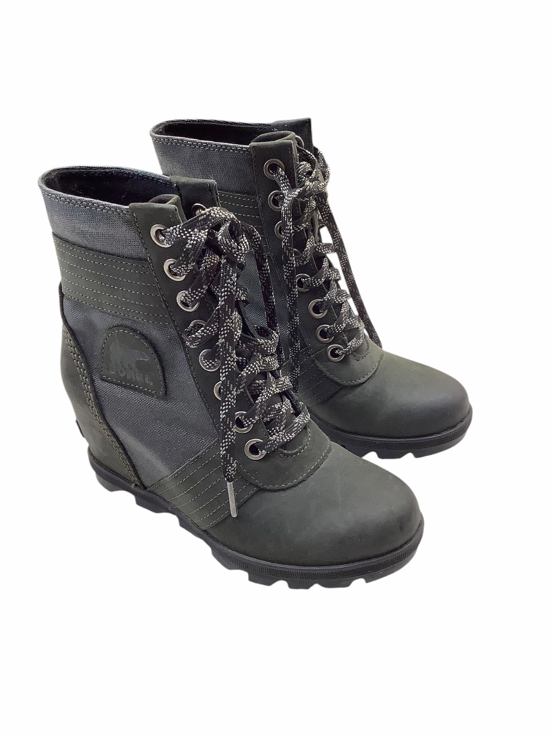 Boots Ankle Heels By Sorel In Black, Size: 6.5