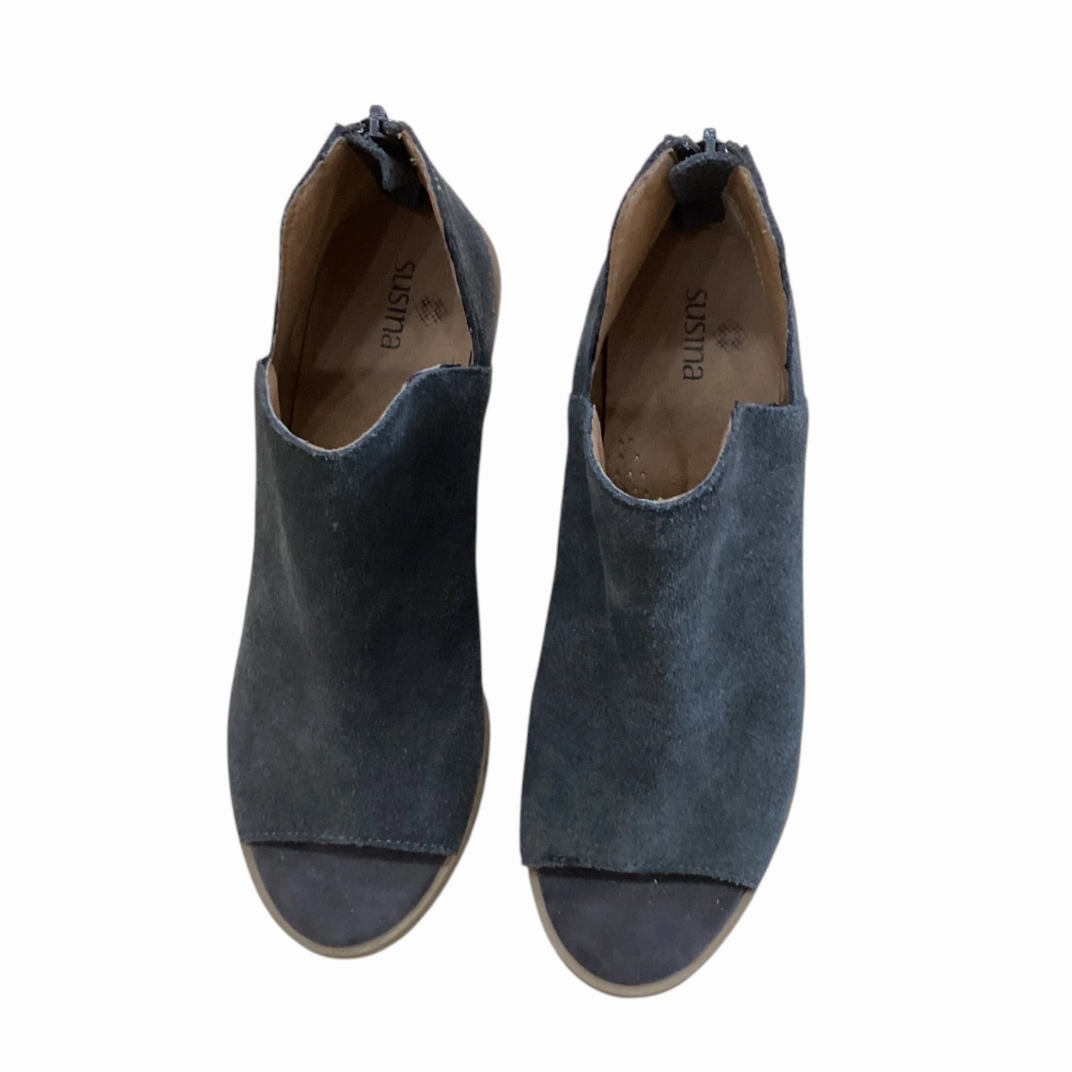 Boots Ankle Heels By Susina In Grey, Size: 5