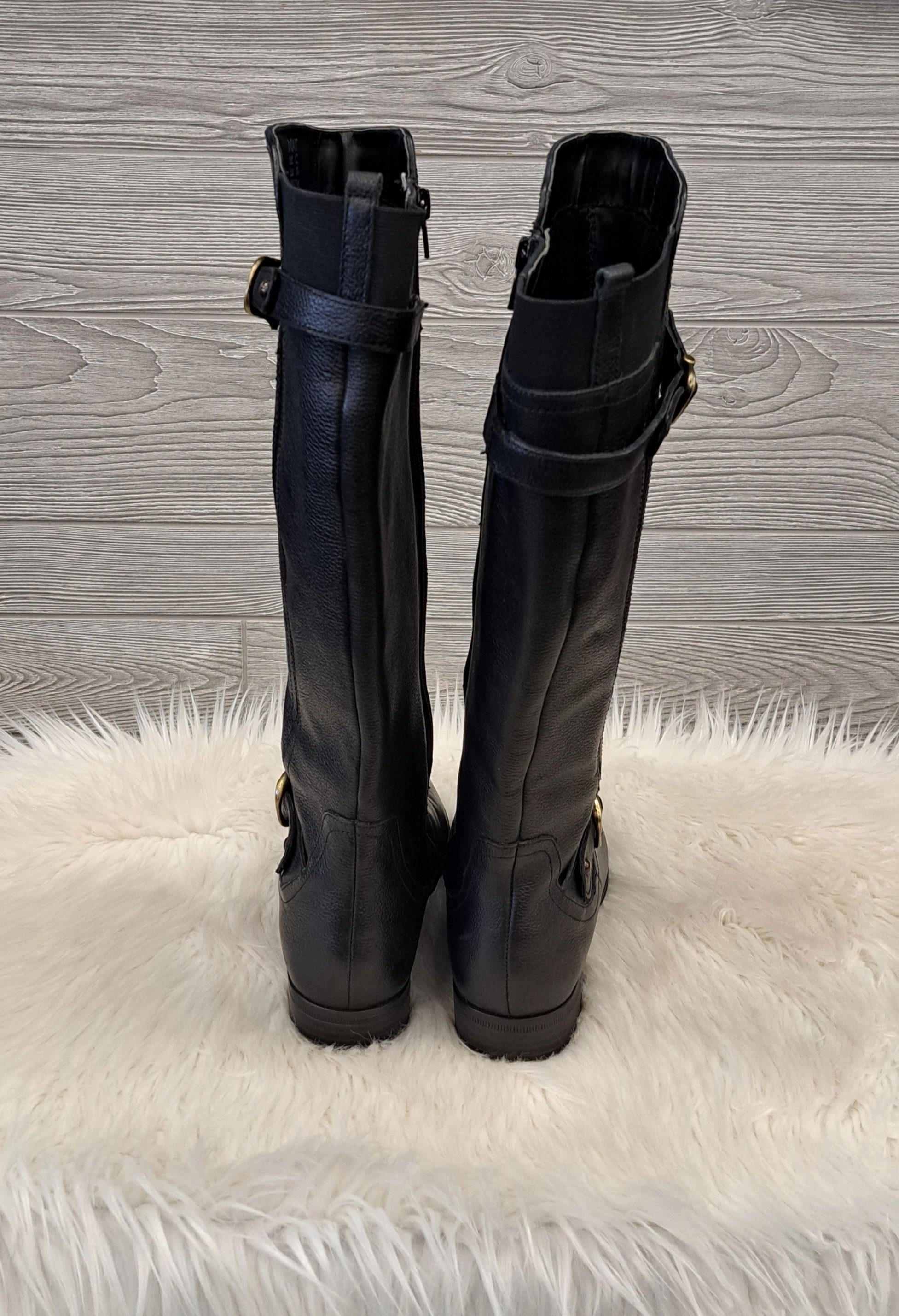 Boots Knee Flats By Clothes Mentor In Black, Size: 8.5