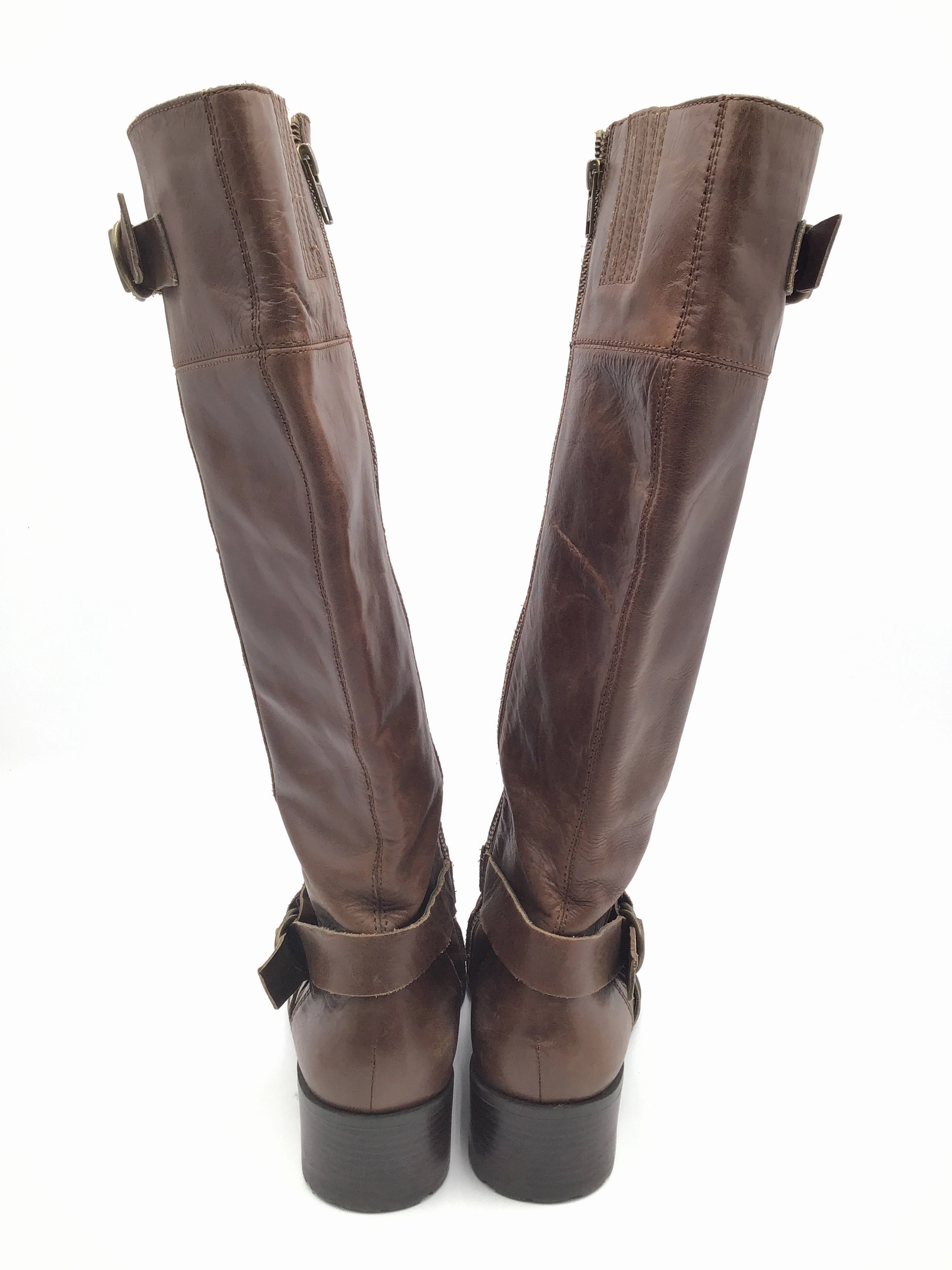 Boots Knee Heels By Dkny City In Brown, Size: 9.5