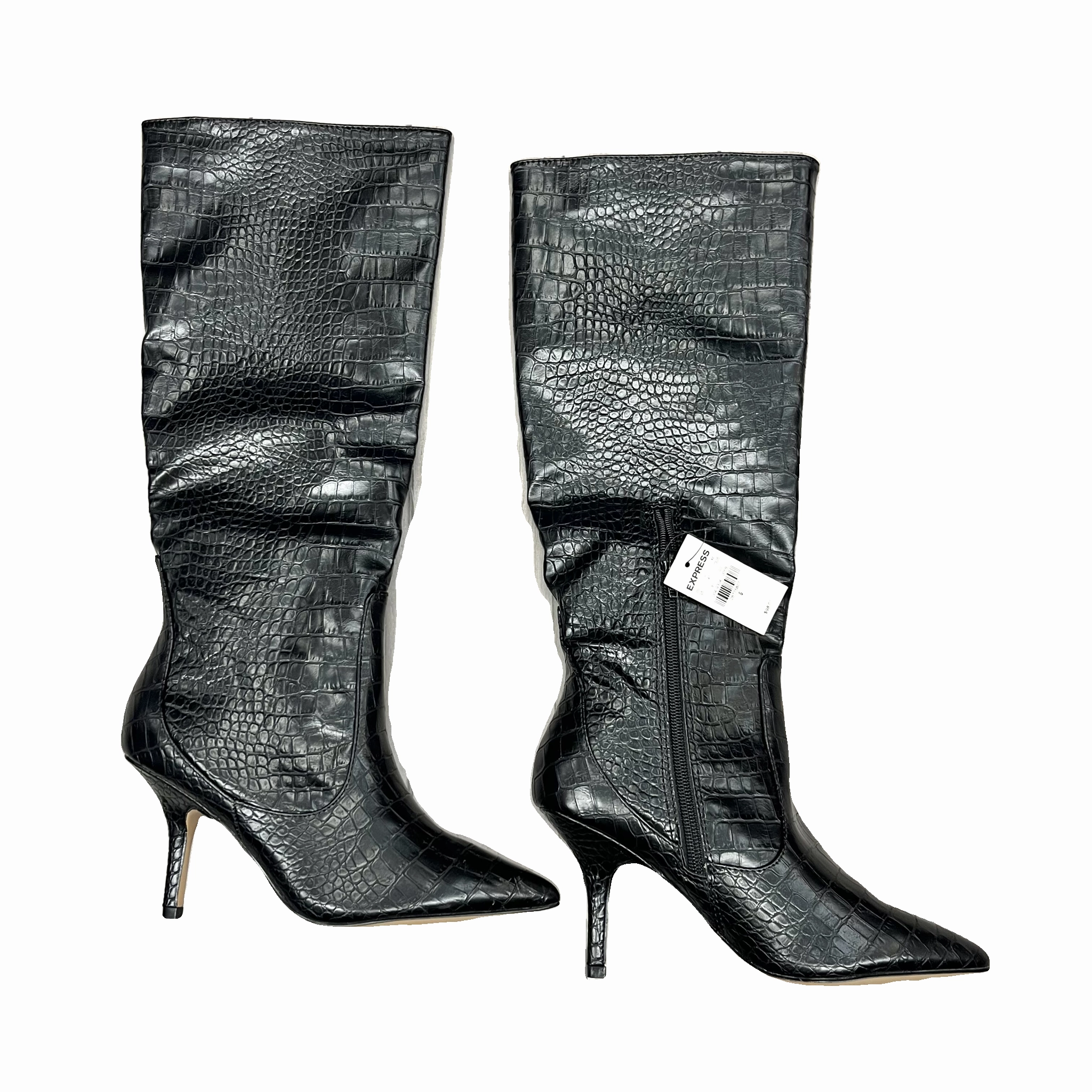 Boots Knee Heels By Express In Black, Size: 6
