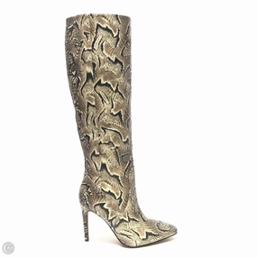 Boots Knee Heels By Vince Camuto In Animal Print, Size: 8