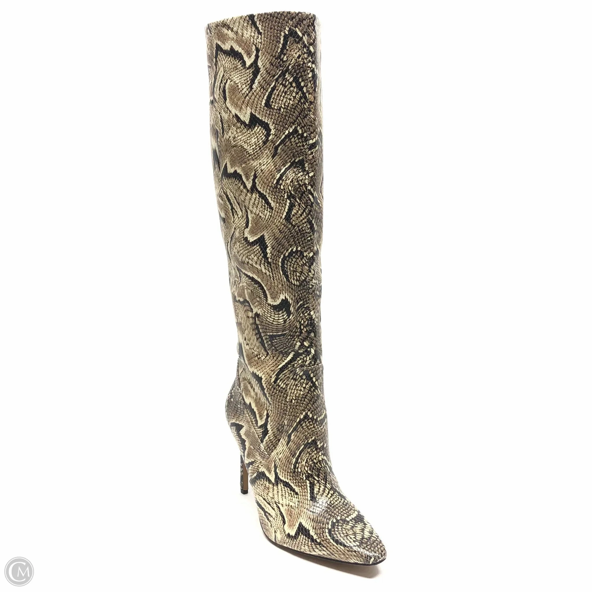 Boots Knee Heels By Vince Camuto In Animal Print, Size: 8