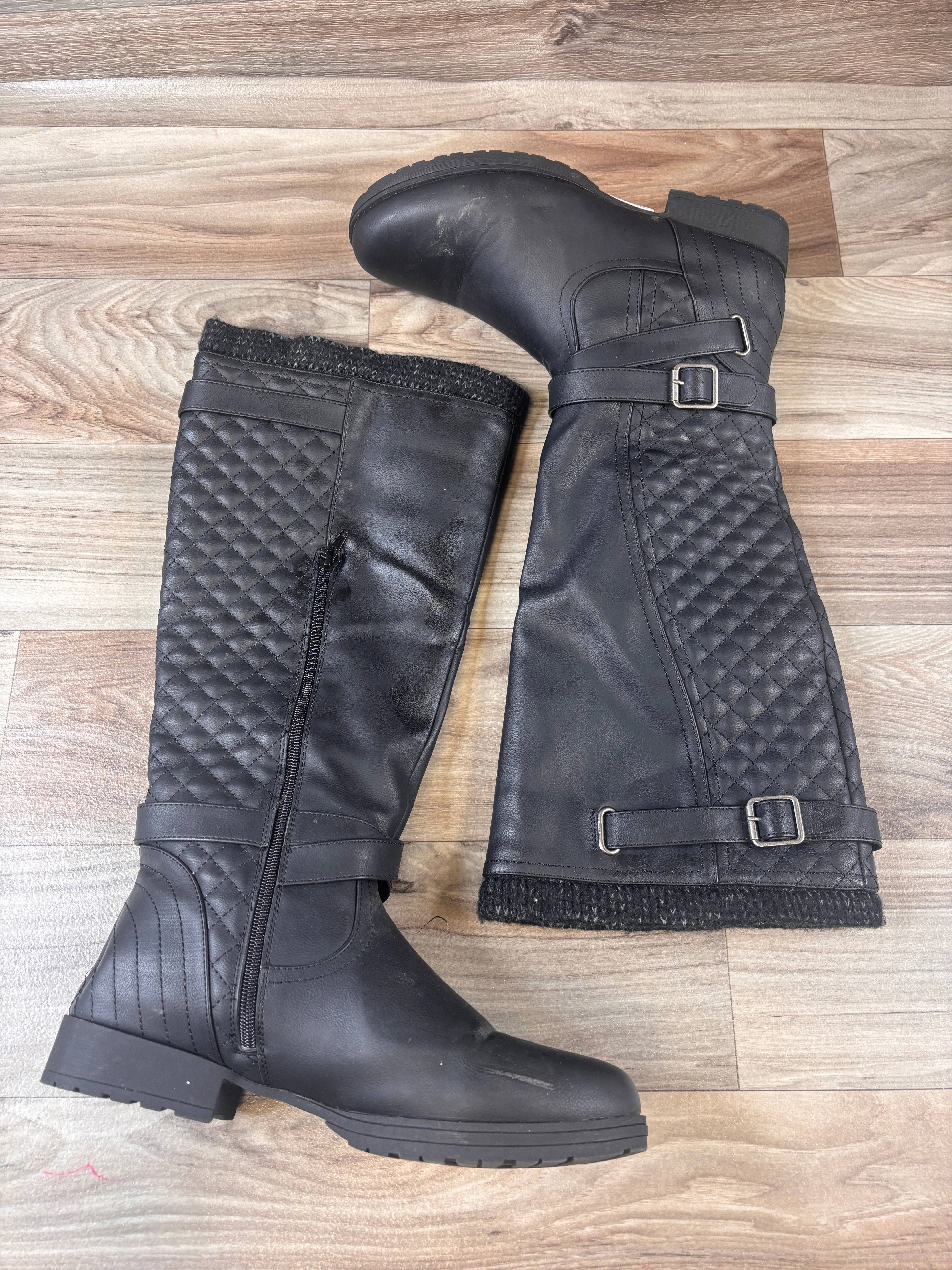 Boots Over-the-knee Heels By Shoedazzle In Black, Size: 10
