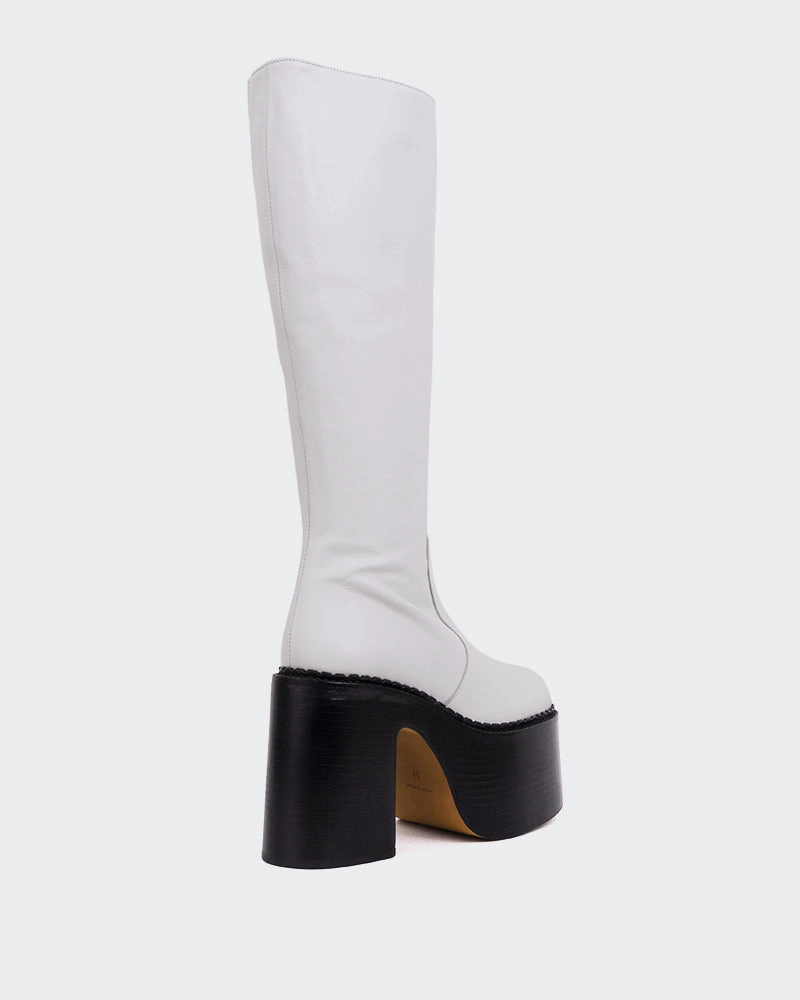 Bowie White Leather