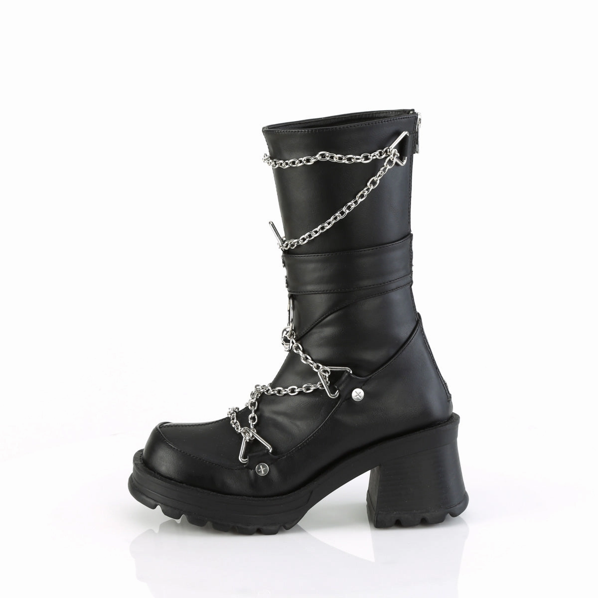 BRATTY-120  Black Vegan Leather