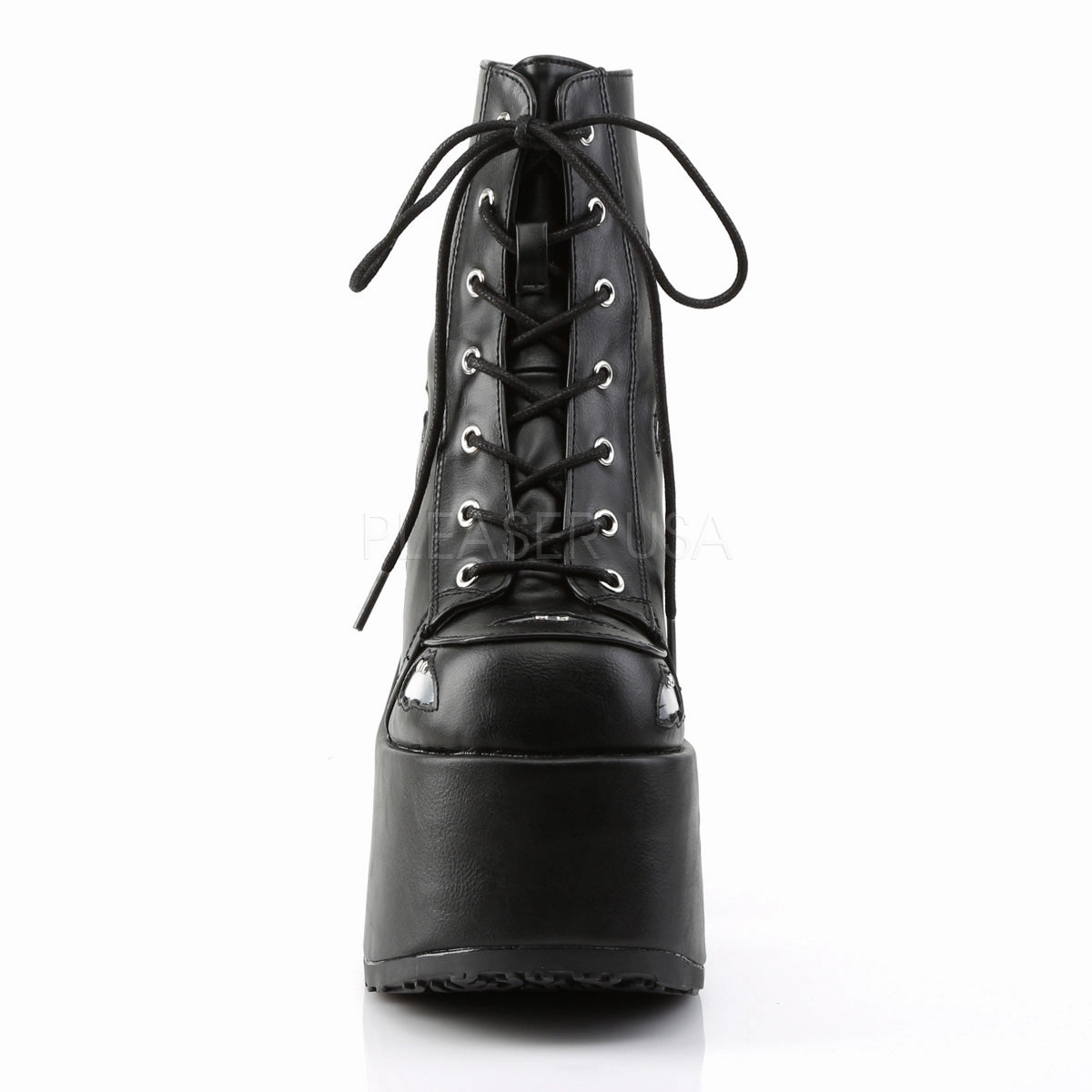 CAMEL-201  Black-Silver Hologram Vegan Leather