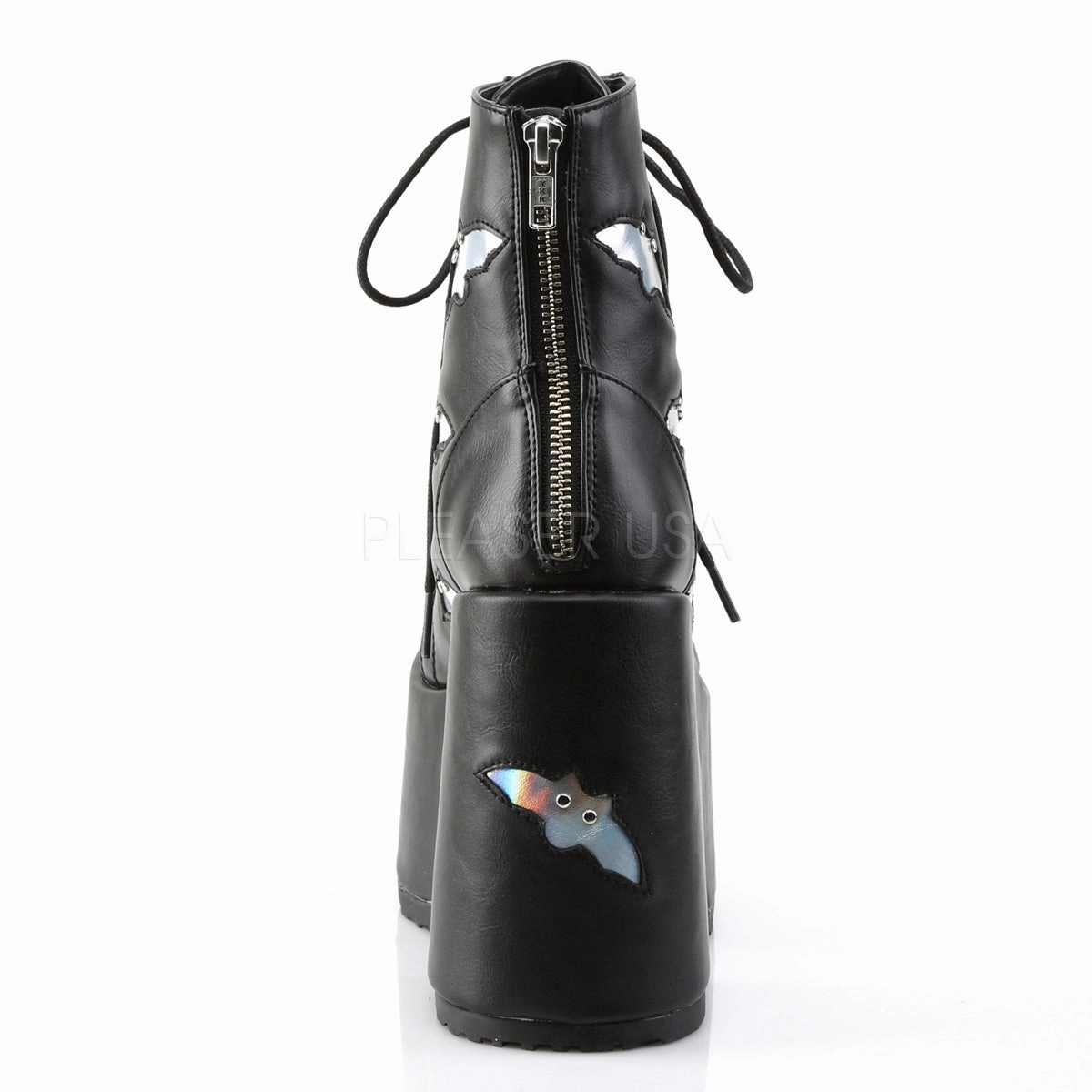CAMEL-201  Black-Silver Hologram Vegan Leather