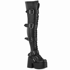 CAMEL-305  Black Stretch Vegan Leather