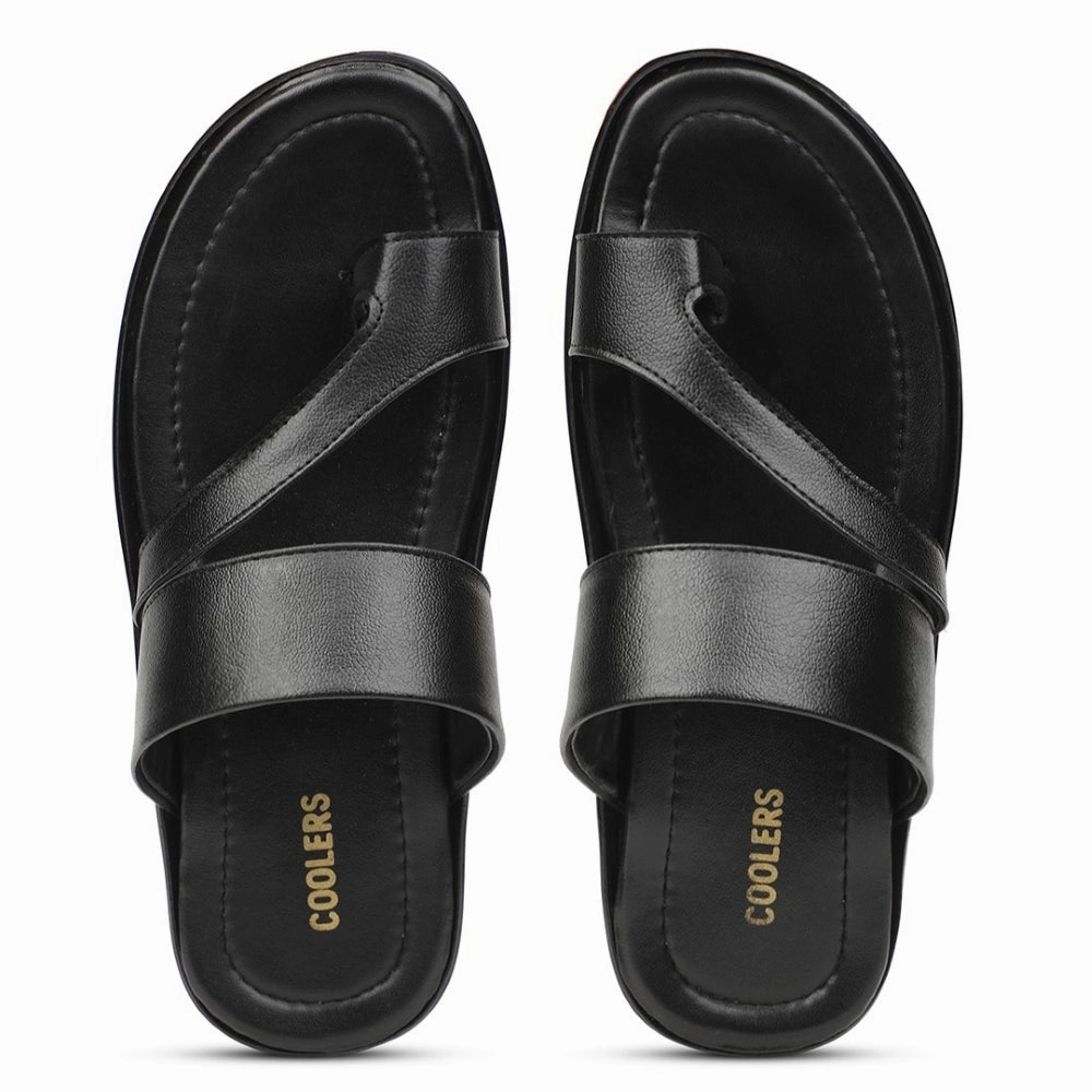 Coolers Black Casual Slipper For Men COOL99-701 By Liberty