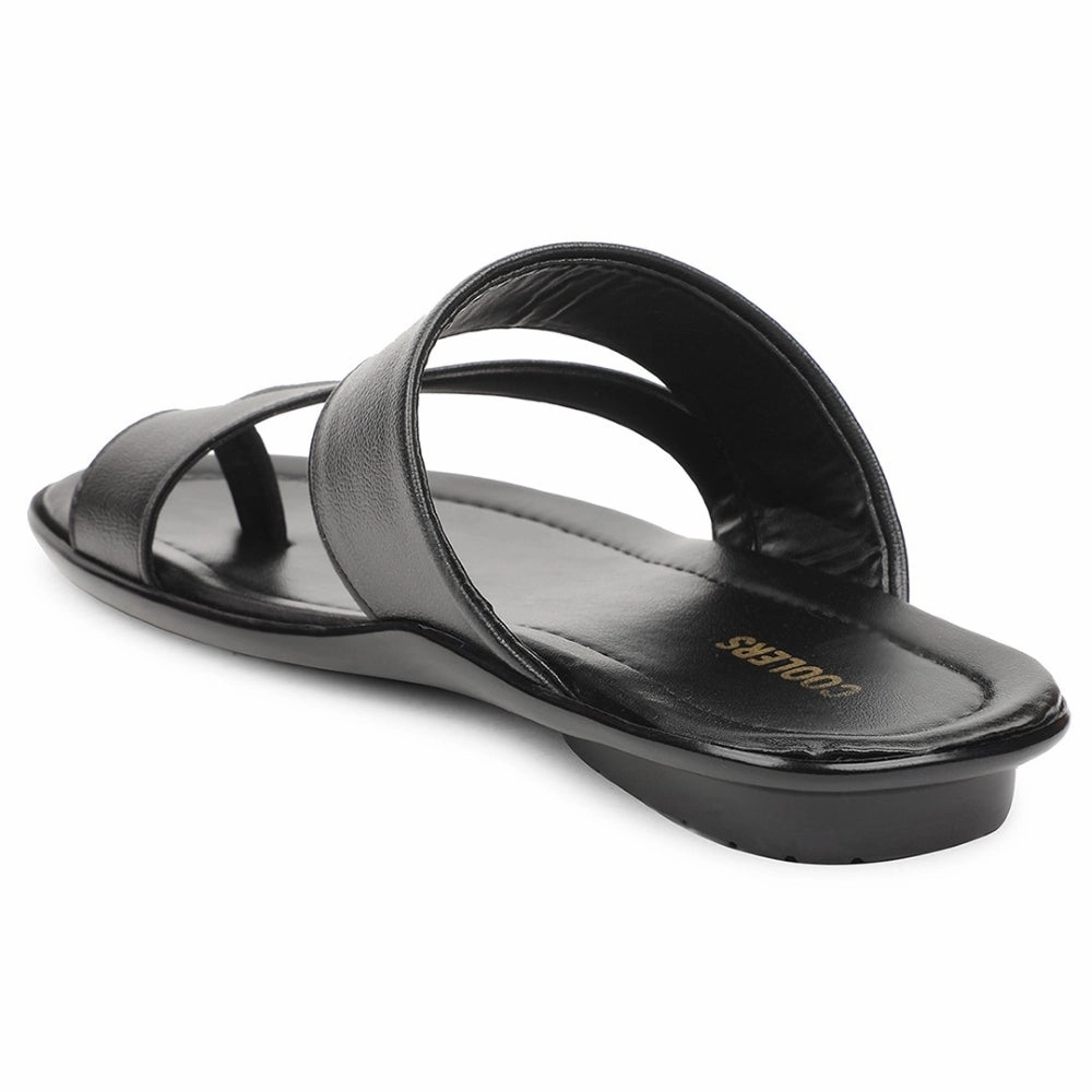 Coolers Black Casual Slipper For Men COOL99-701 By Liberty