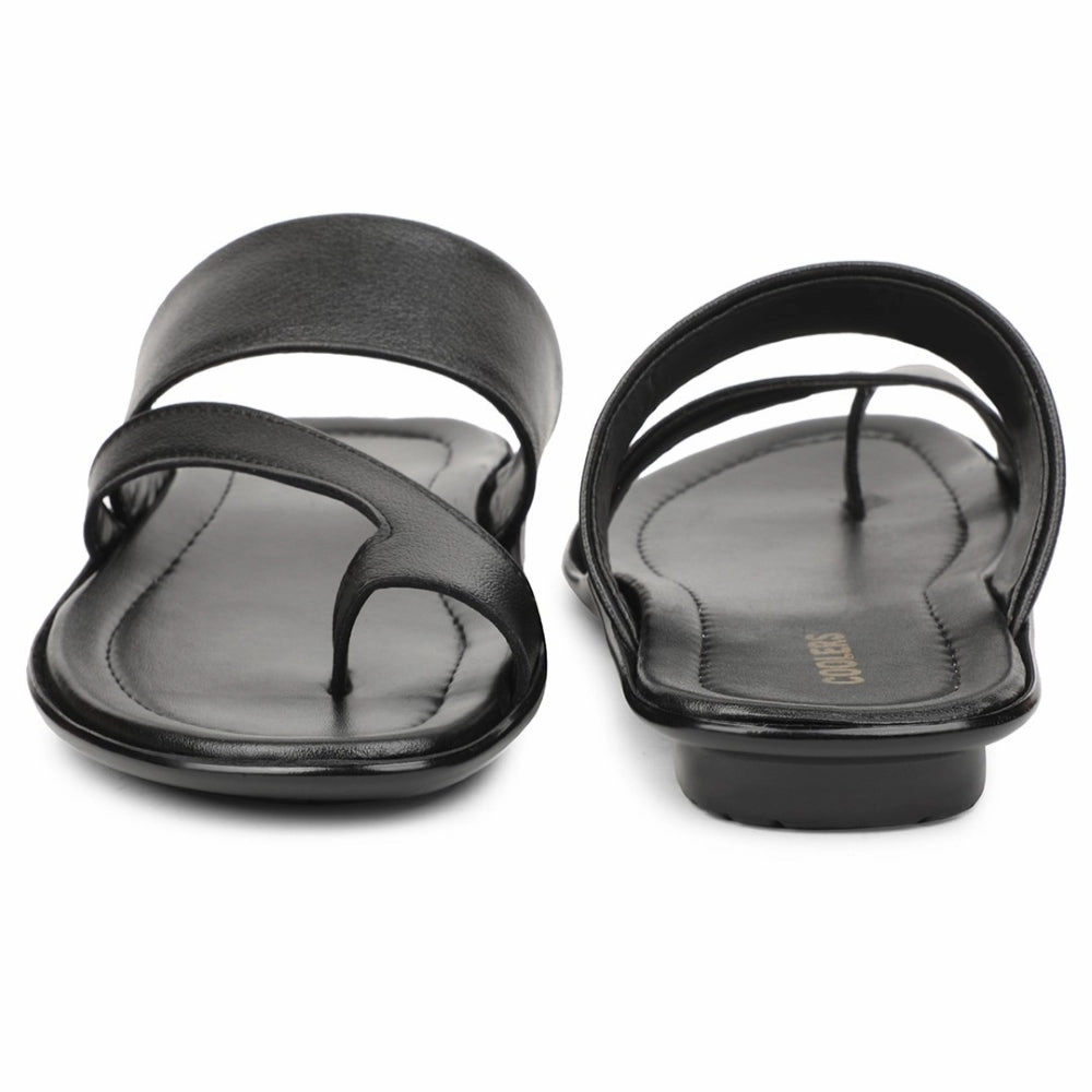 Coolers Black Casual Slipper For Men COOL99-701 By Liberty