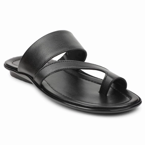 Coolers Black Casual Slipper For Men COOL99-701 By Liberty