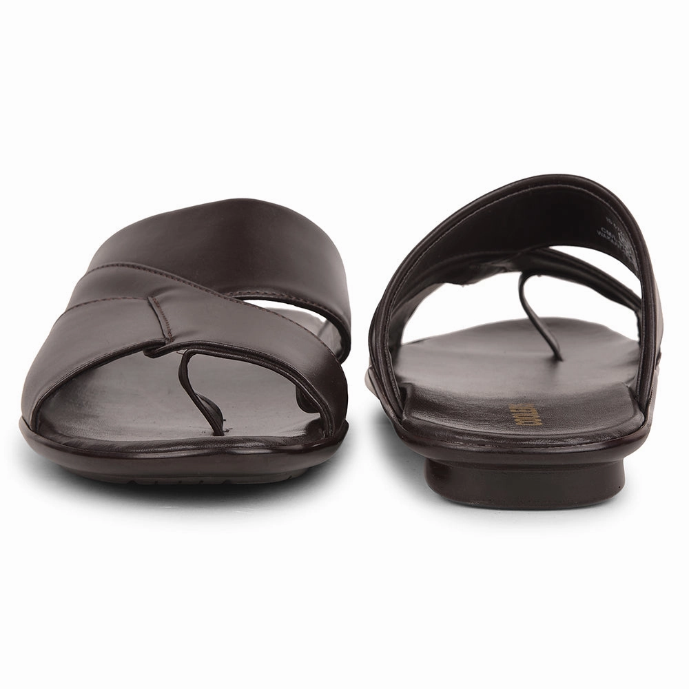 Coolers Brown Casual Slipper For Men WAKAFIT-1E By Liberty