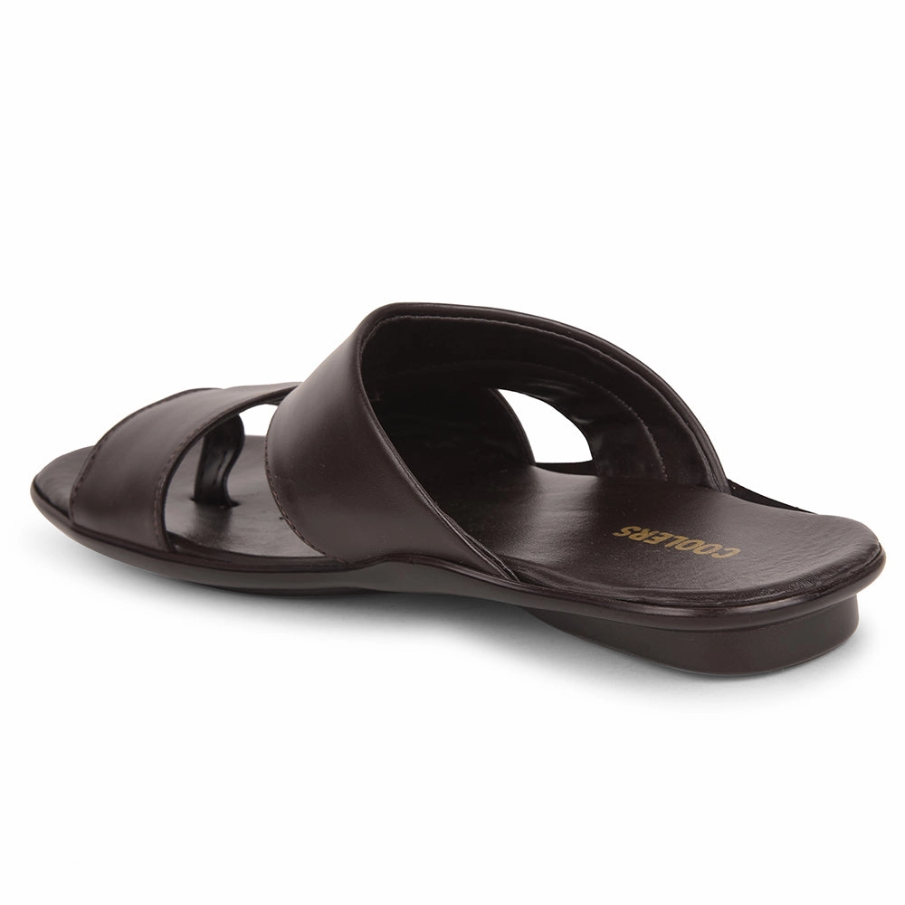 Coolers Brown Casual Slipper For Men WAKAFIT-1E By Liberty