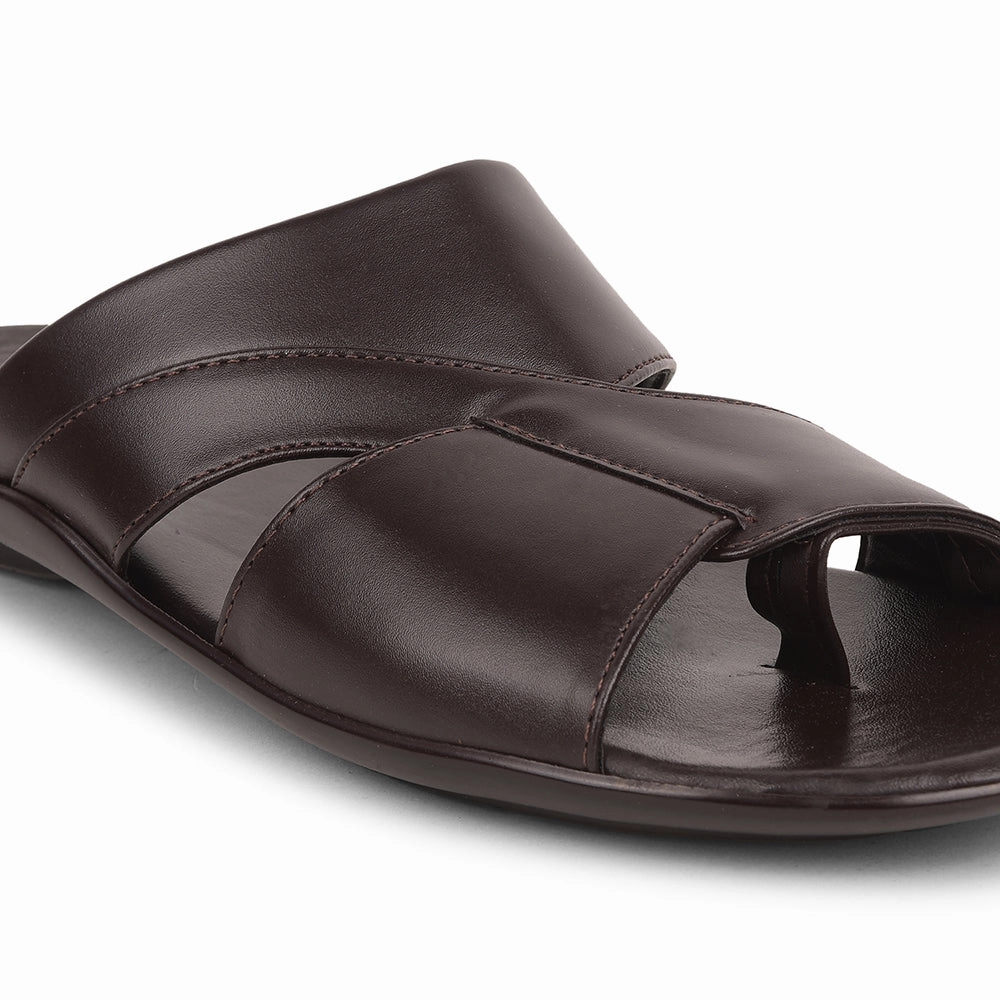 Coolers Brown Casual Slipper For Men WAKAFIT-1E By Liberty