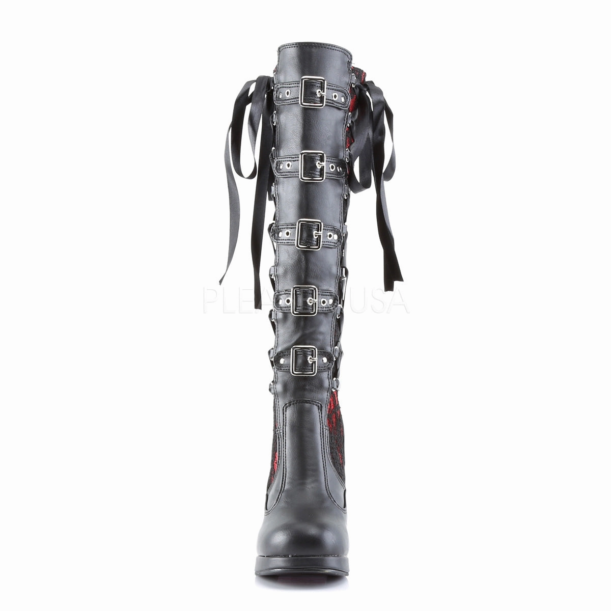 CRYPTO-106  Black-Red Vegan Leather