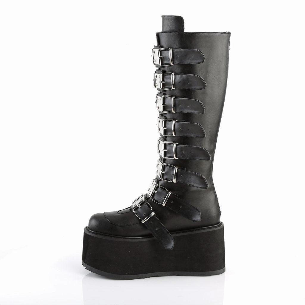 DAMNED-318  Black Vegan Leather