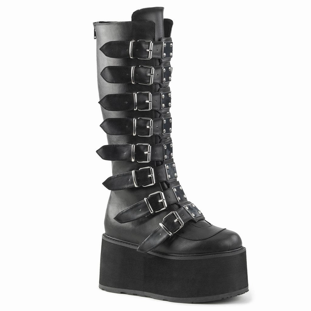 DAMNED-318  Black Vegan Leather