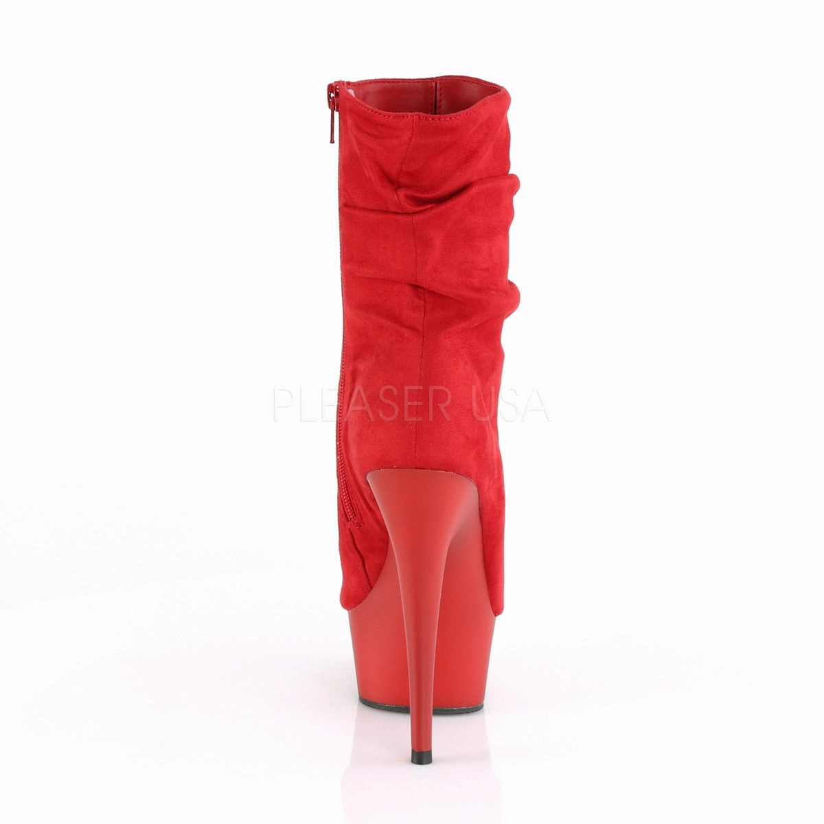 DELIGHT-1031  Red Faux Suede/Red Matte