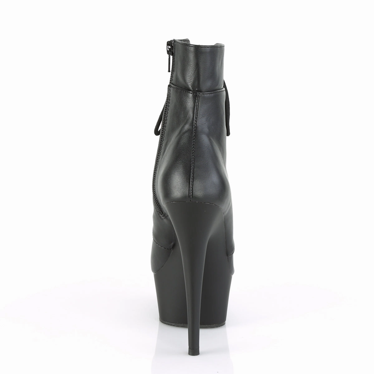 DELIGHT-600-21  Black Faux Leather/Black Matte